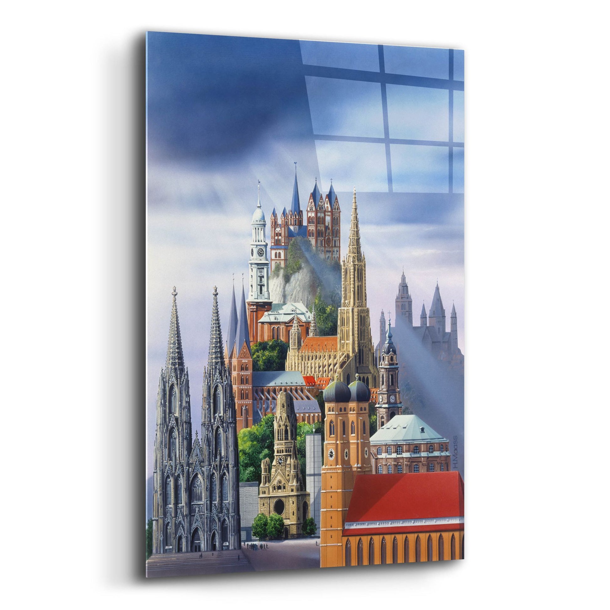 Epic Art 'German Cathedrals' by Harro Maass, Acrylic Glass Wall Art,12x16