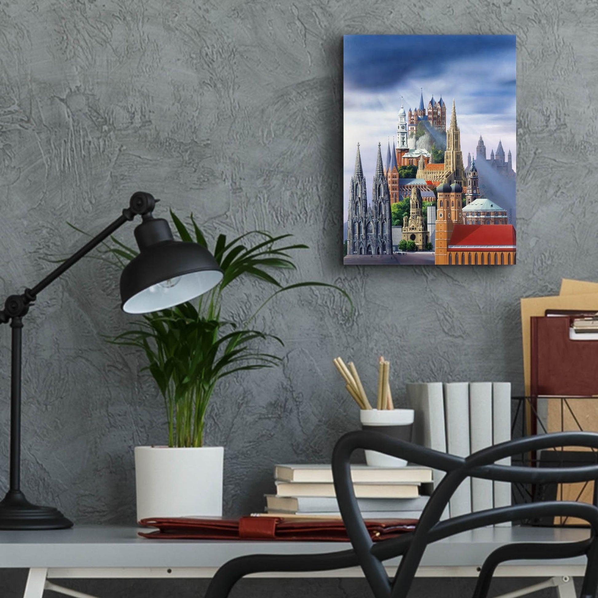 Epic Art 'German Cathedrals' by Harro Maass, Acrylic Glass Wall Art,12x16