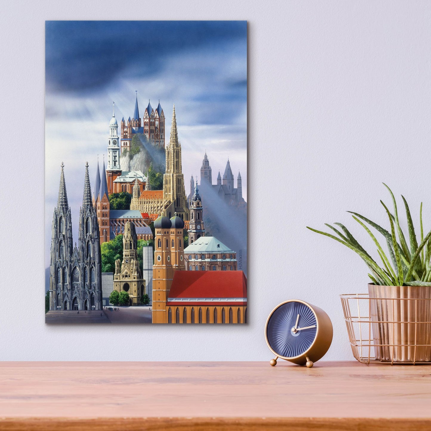 Epic Art 'German Cathedrals' by Harro Maass, Acrylic Glass Wall Art,12x16