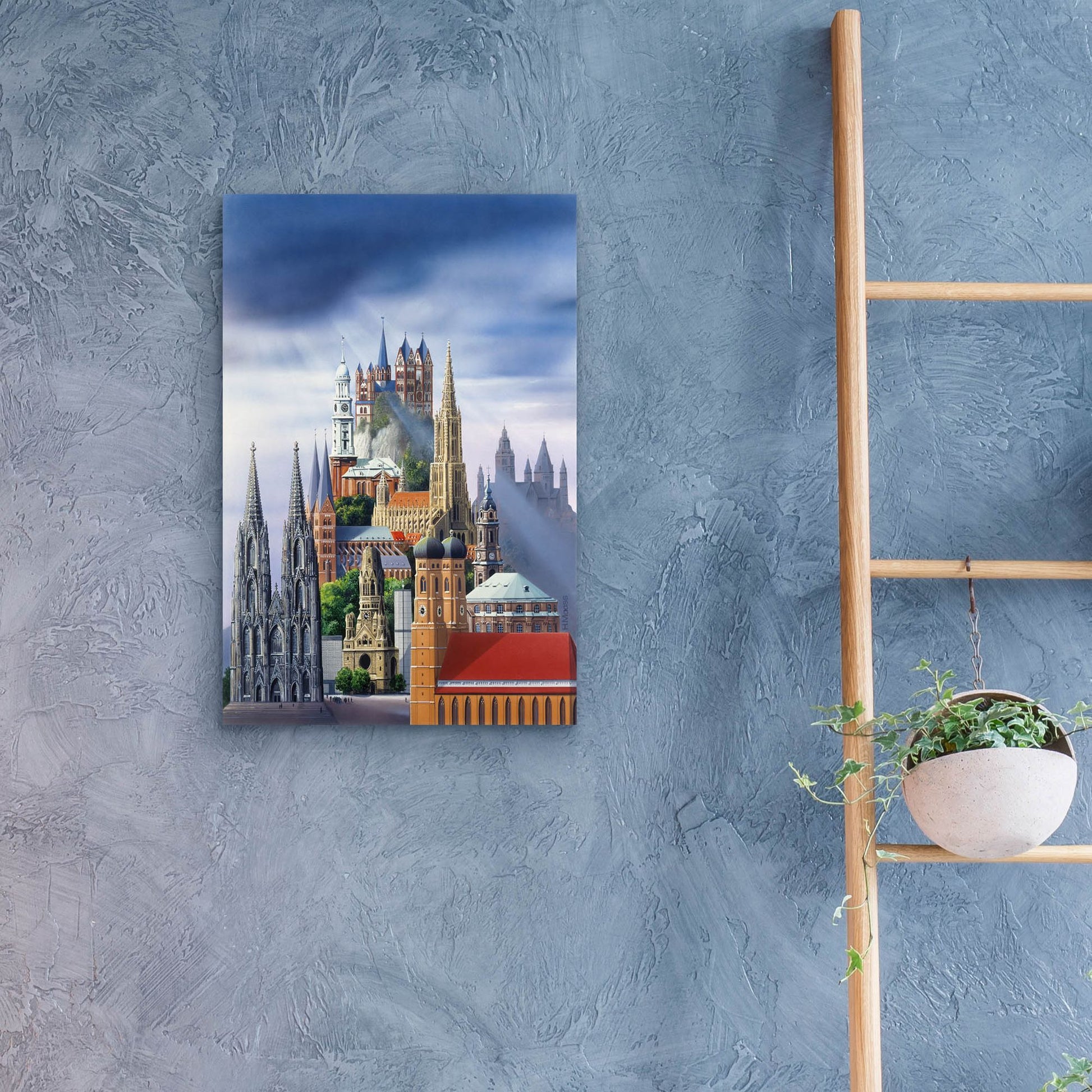 Epic Art 'German Cathedrals' by Harro Maass, Acrylic Glass Wall Art,16x24