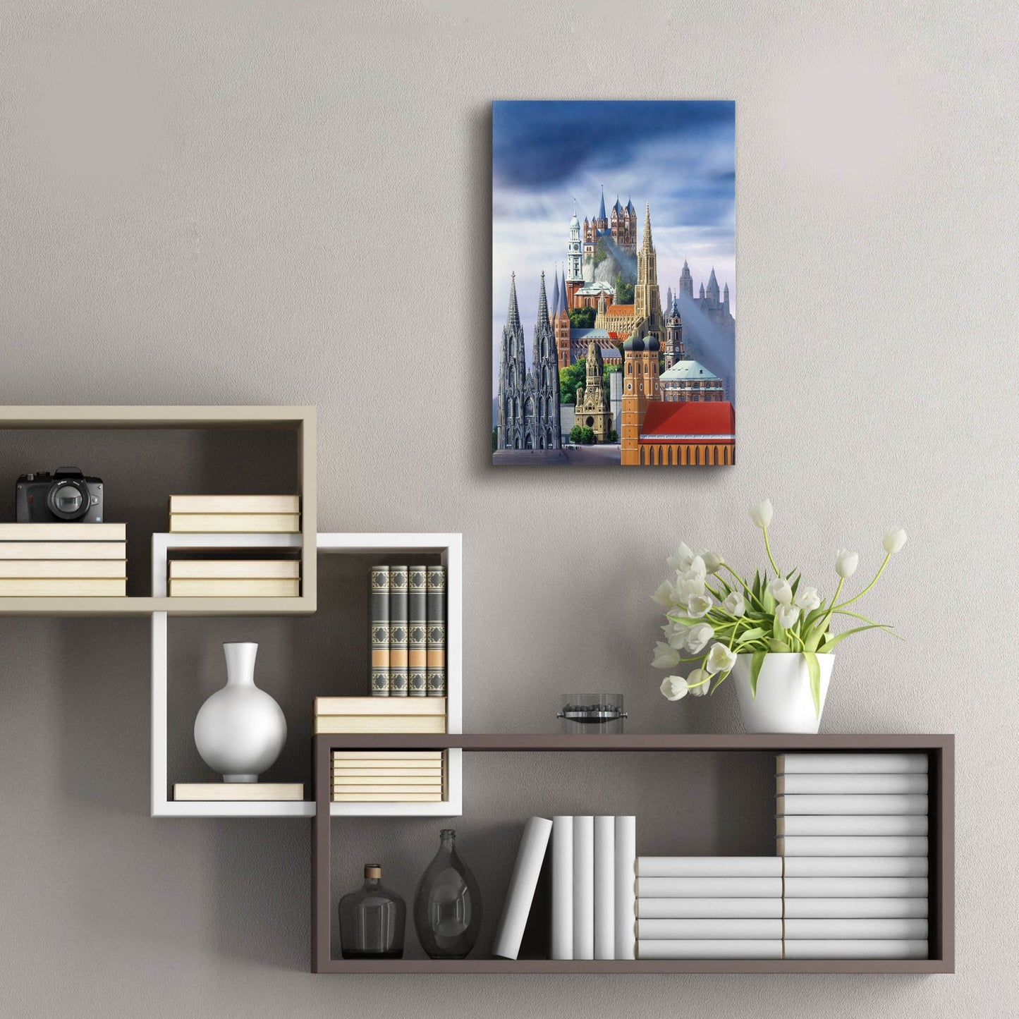 Epic Art 'German Cathedrals' by Harro Maass, Acrylic Glass Wall Art,16x24