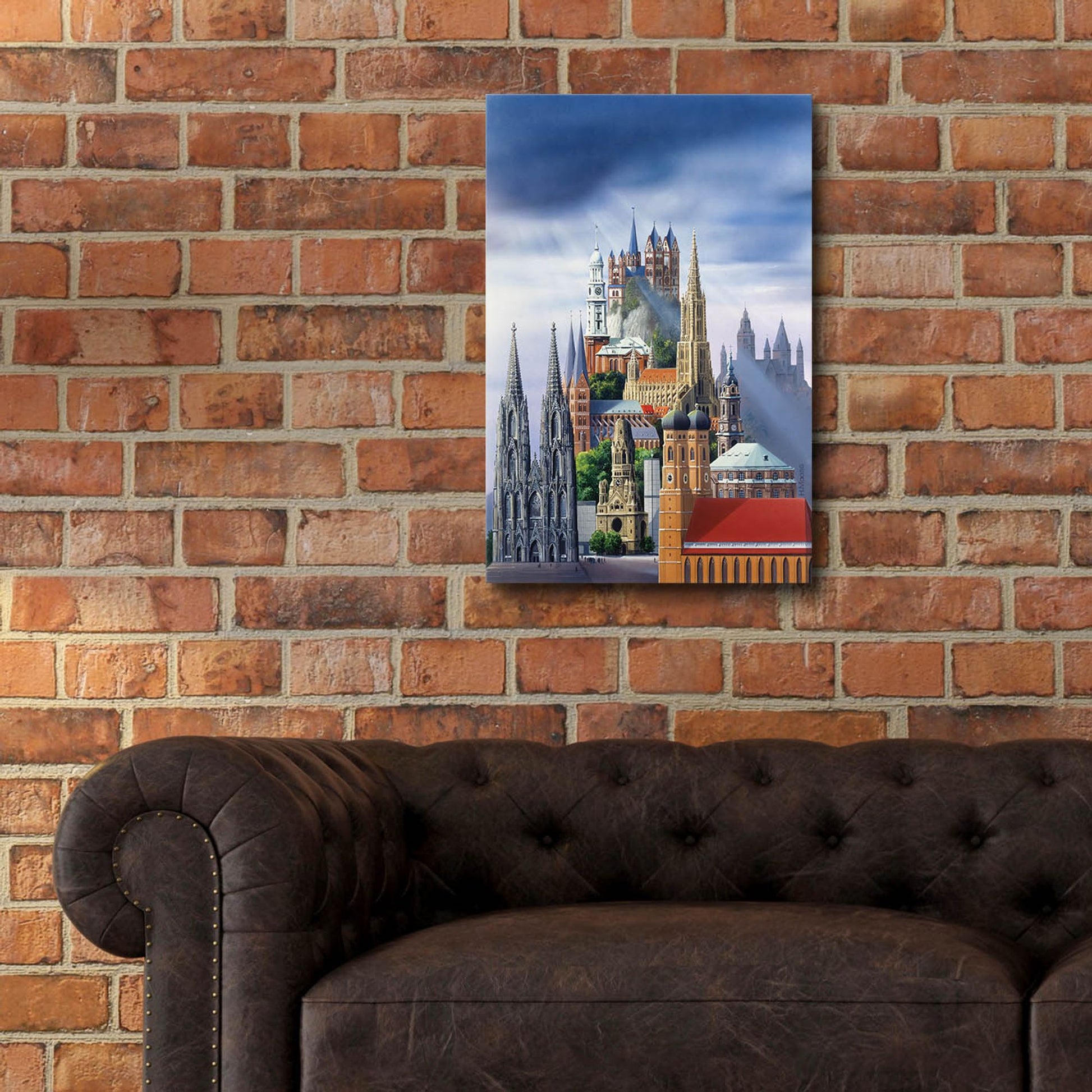 Epic Art 'German Cathedrals' by Harro Maass, Acrylic Glass Wall Art,16x24