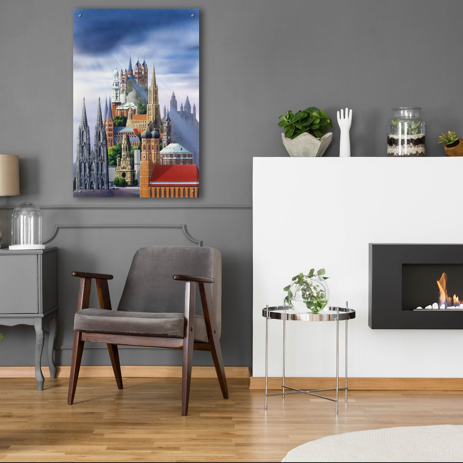 Epic Art 'German Cathedrals' by Harro Maass, Acrylic Glass Wall Art,24x36