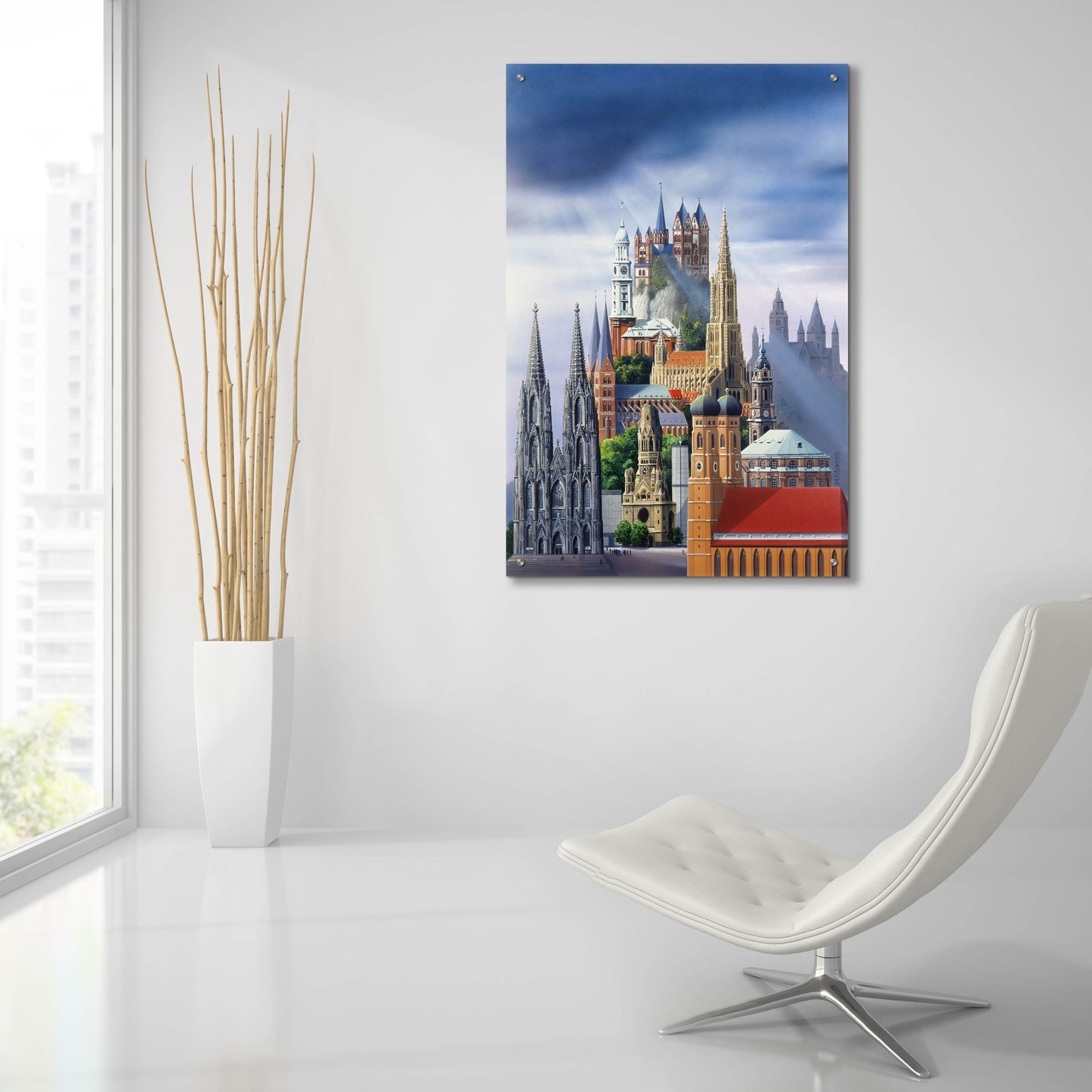 Epic Art 'German Cathedrals' by Harro Maass, Acrylic Glass Wall Art,24x36