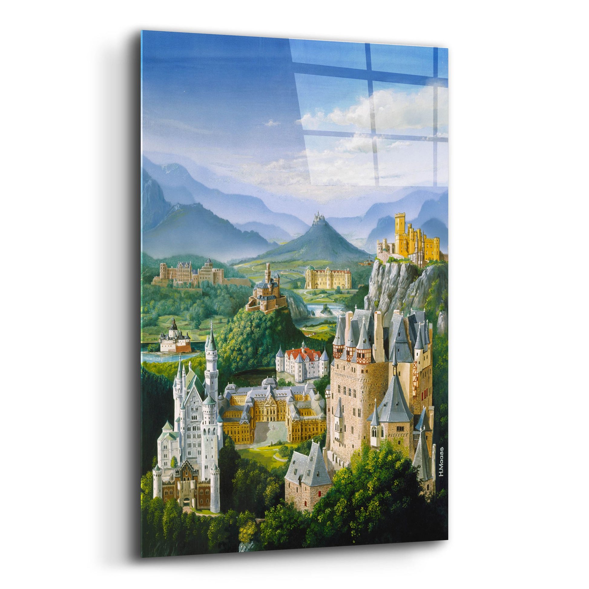 Epic Art 'German Castles' by Harro Maass, Acrylic Glass Wall Art,12x16