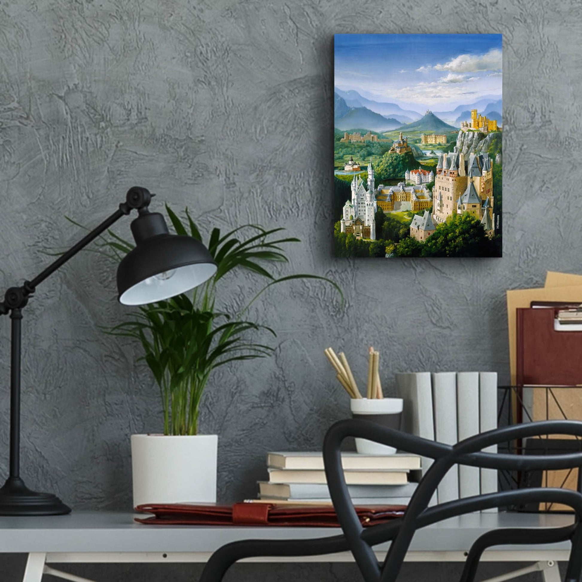 Epic Art 'German Castles' by Harro Maass, Acrylic Glass Wall Art,12x16