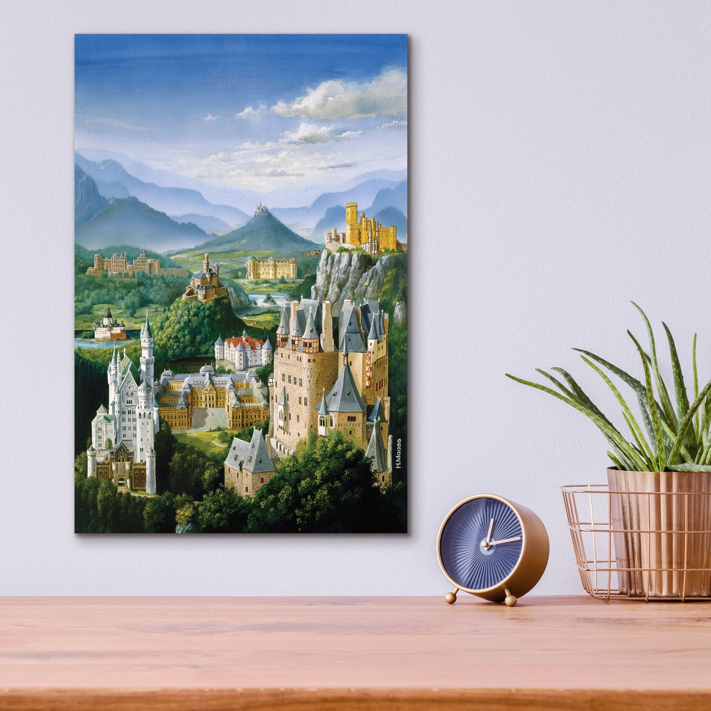 Epic Art 'German Castles' by Harro Maass, Acrylic Glass Wall Art,12x16