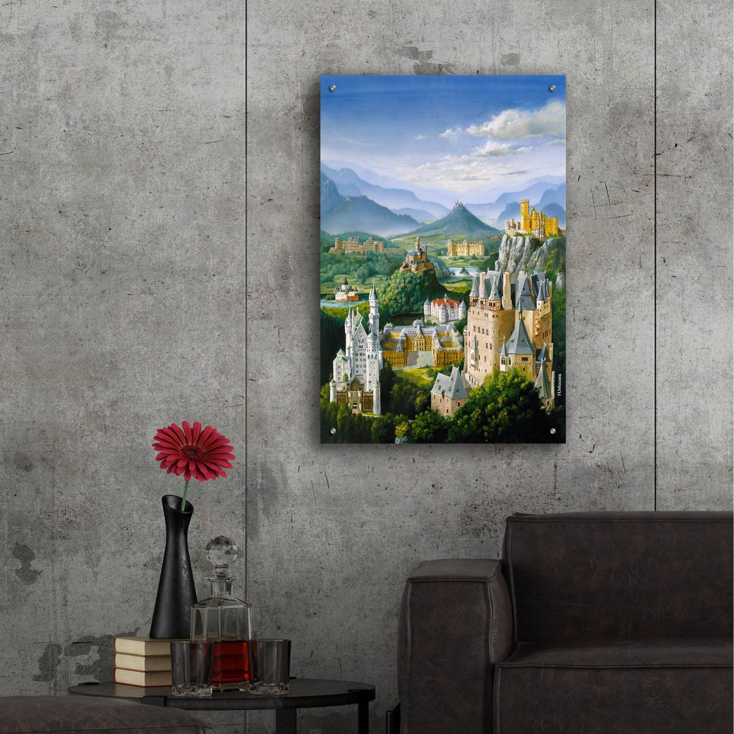 Epic Art 'German Castles' by Harro Maass, Acrylic Glass Wall Art,24x36