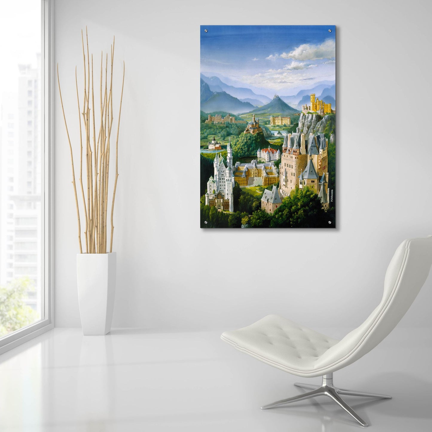 Epic Art 'German Castles' by Harro Maass, Acrylic Glass Wall Art,24x36