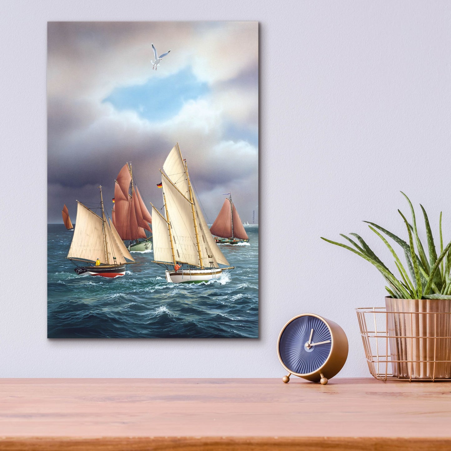 Epic Art 'Sailing Oldtimers' by Harro Maass, Acrylic Glass Wall Art,12x16