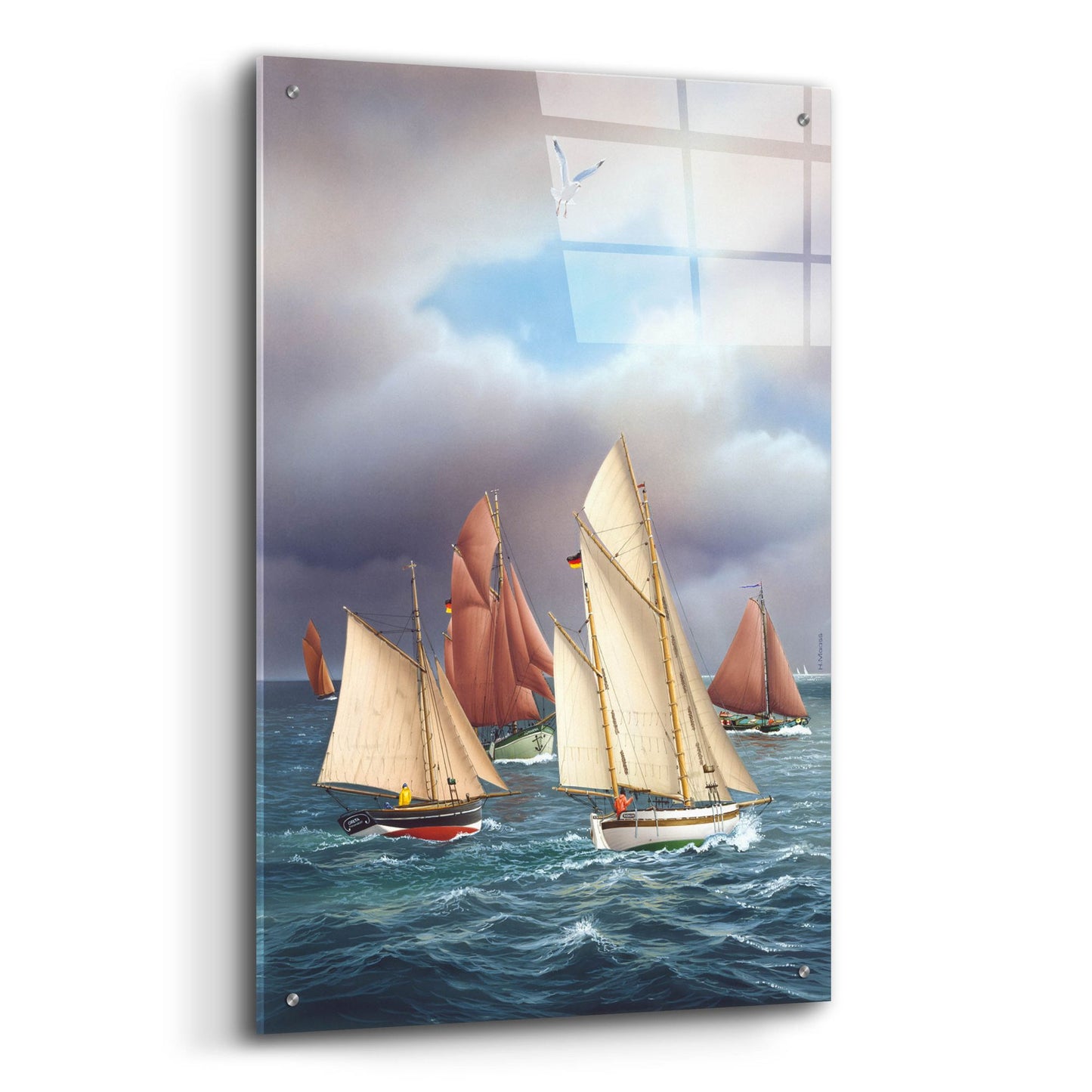 Epic Art 'Sailing Oldtimers' by Harro Maass, Acrylic Glass Wall Art,24x36