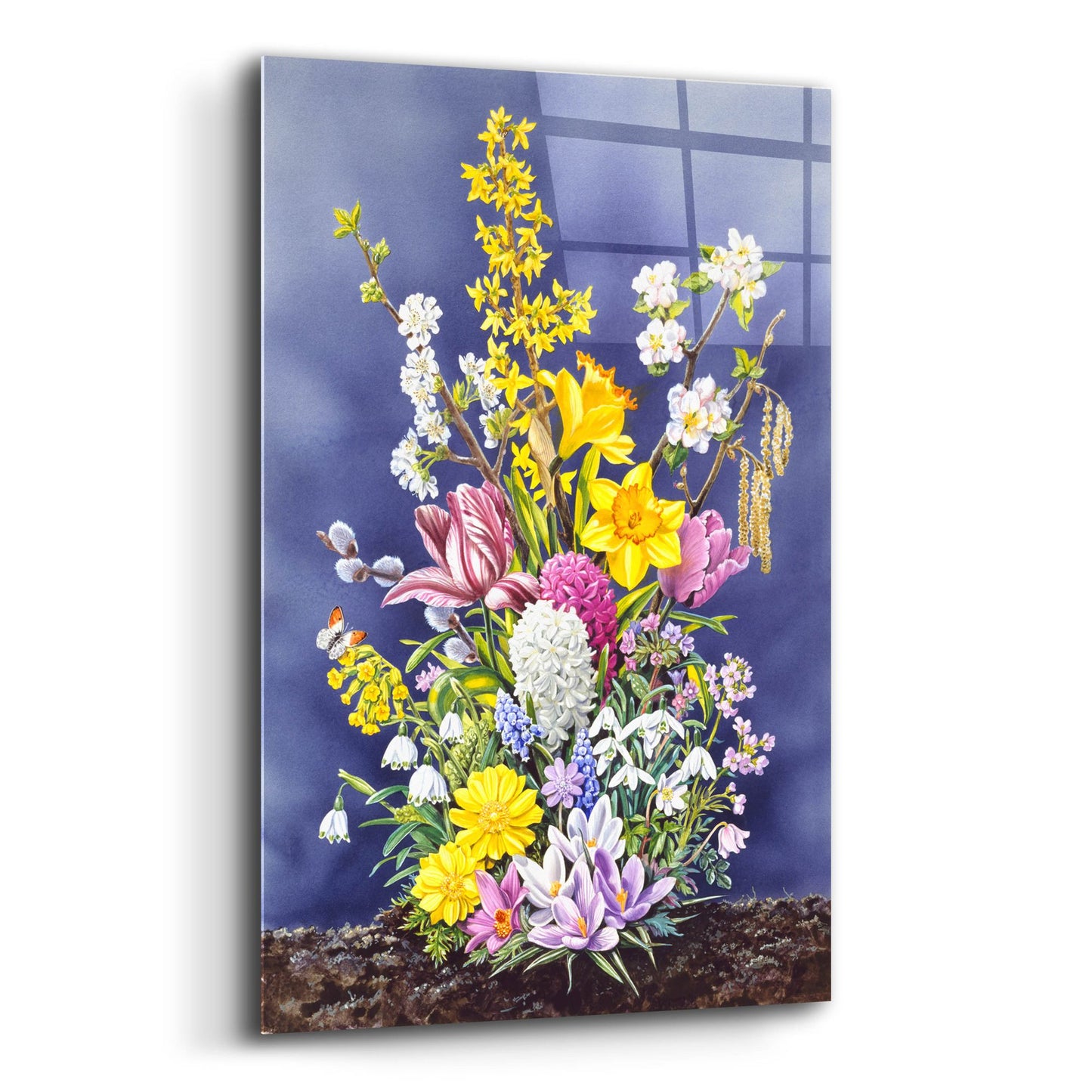 Epic Art 'Spring Flowers' by Harro Maass, Acrylic Glass Wall Art,12x16