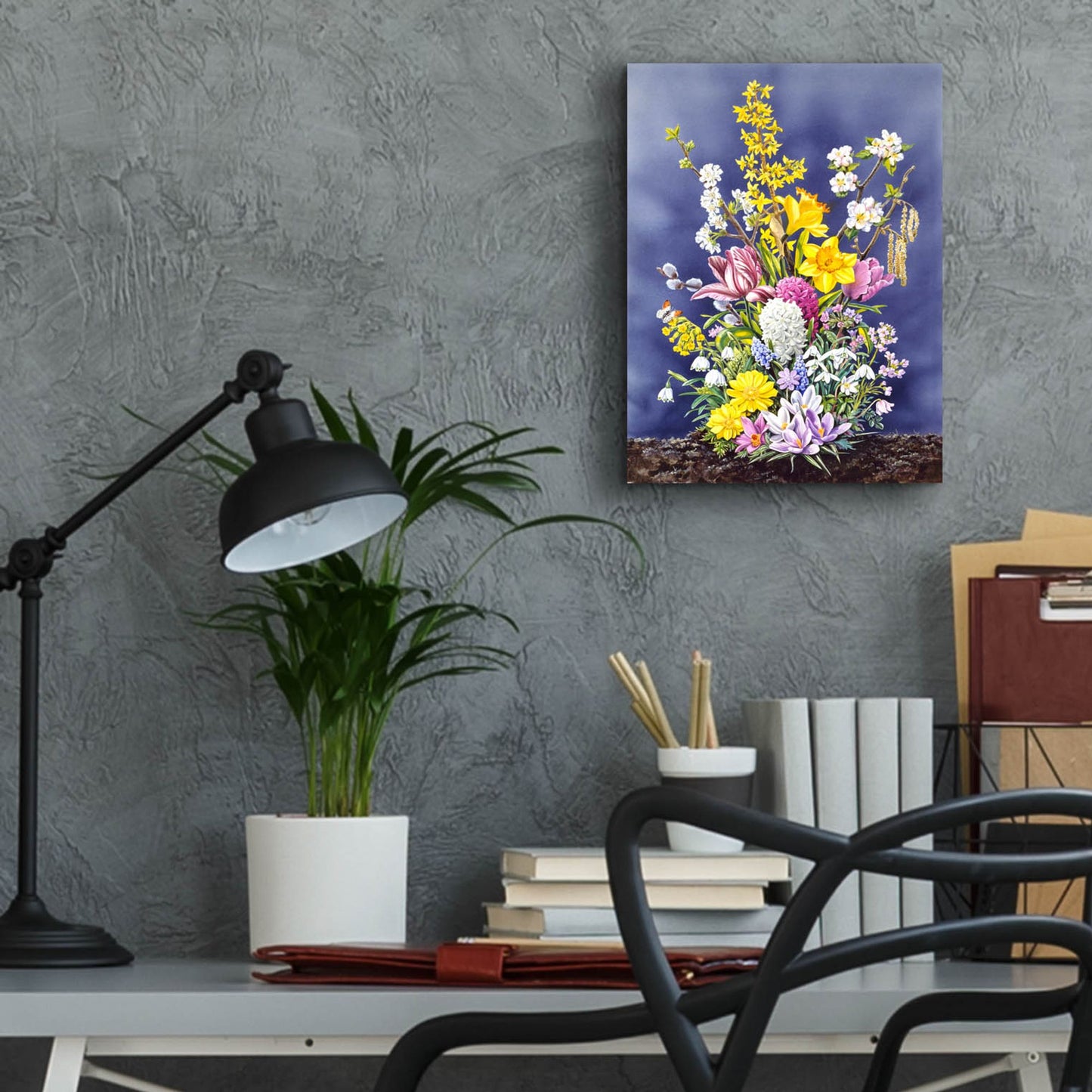 Epic Art 'Spring Flowers' by Harro Maass, Acrylic Glass Wall Art,12x16