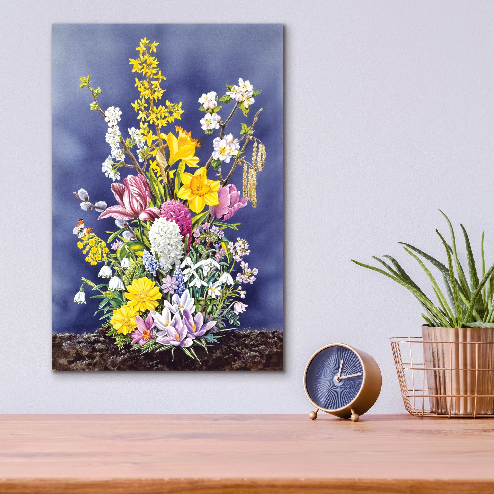 Epic Art 'Spring Flowers' by Harro Maass, Acrylic Glass Wall Art,12x16