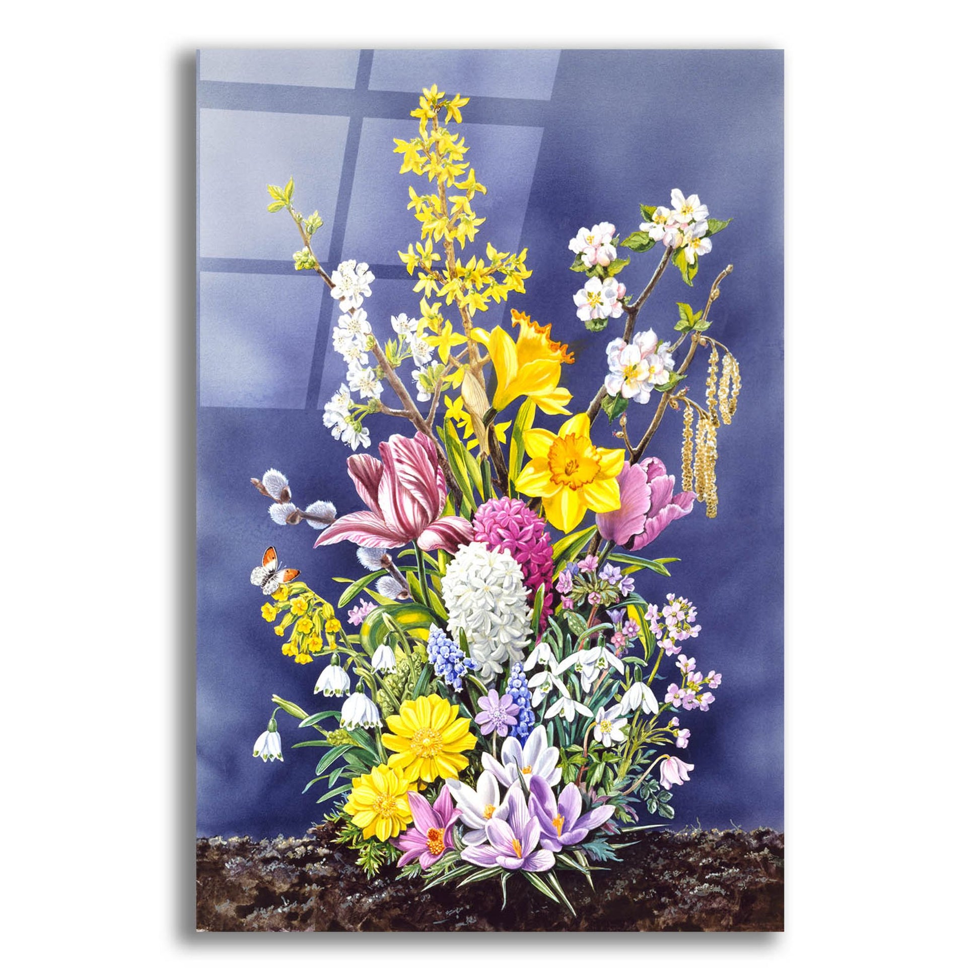 Epic Art 'Spring Flowers' by Harro Maass, Acrylic Glass Wall Art,12x16