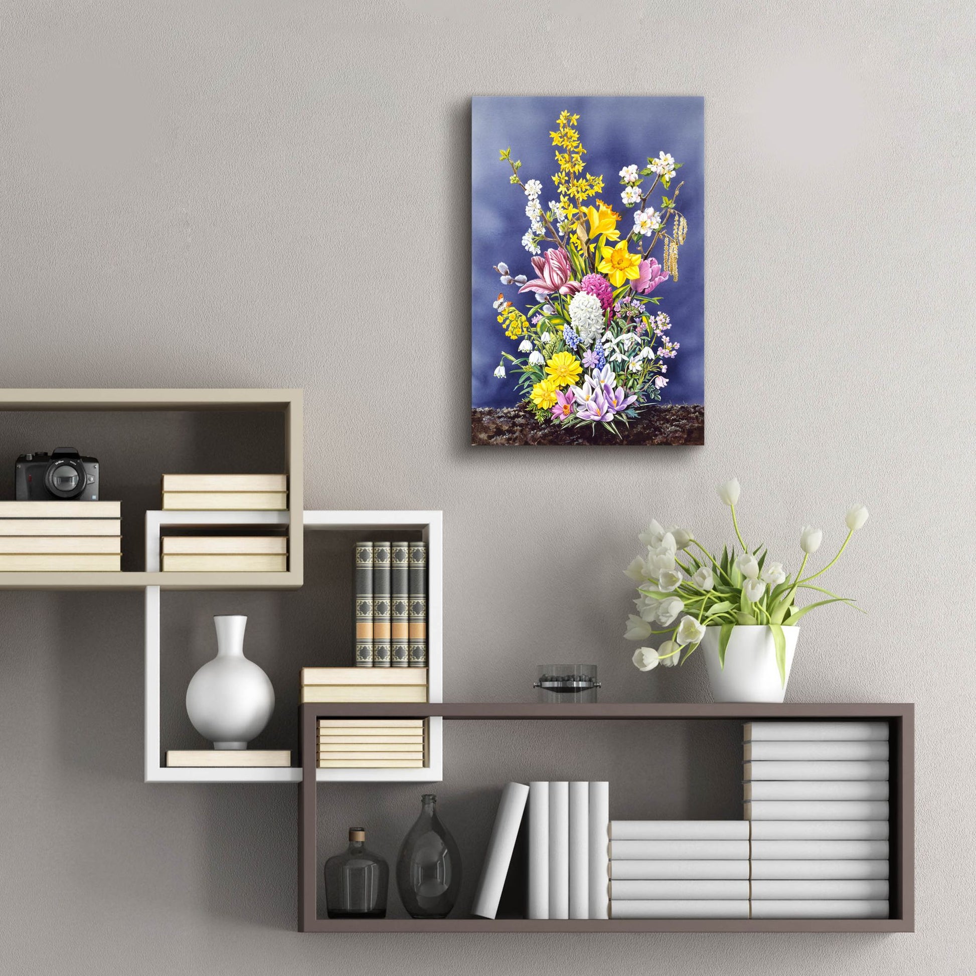 Epic Art 'Spring Flowers' by Harro Maass, Acrylic Glass Wall Art,16x24