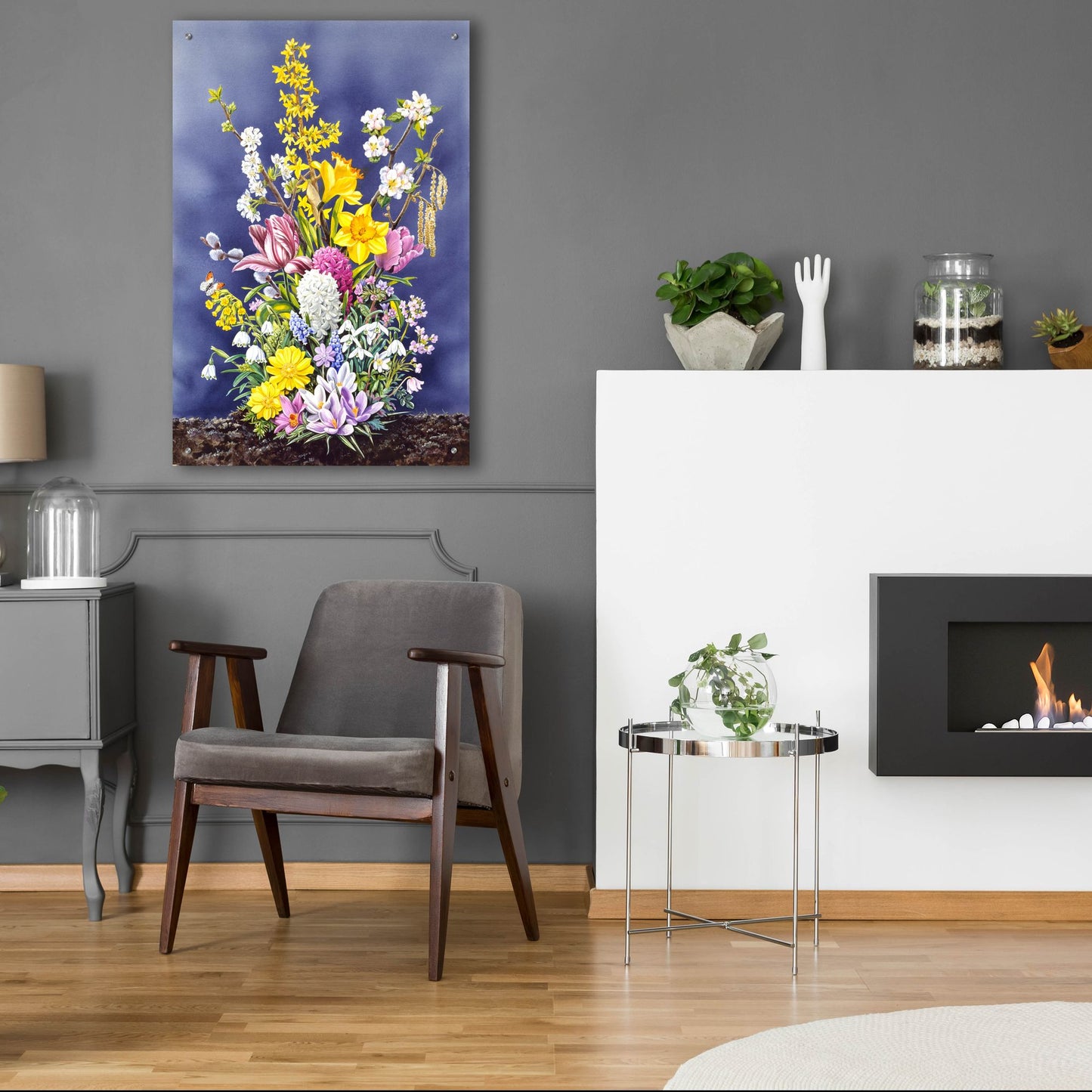 Epic Art 'Spring Flowers' by Harro Maass, Acrylic Glass Wall Art,24x36