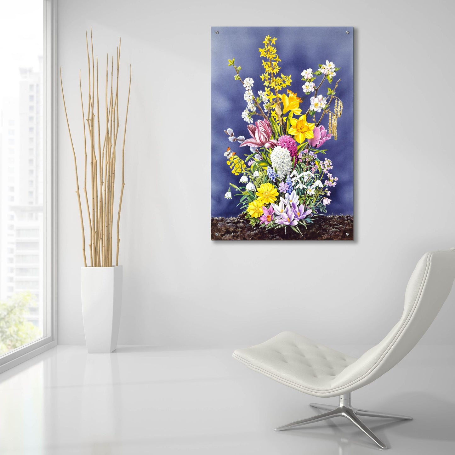 Epic Art 'Spring Flowers' by Harro Maass, Acrylic Glass Wall Art,24x36