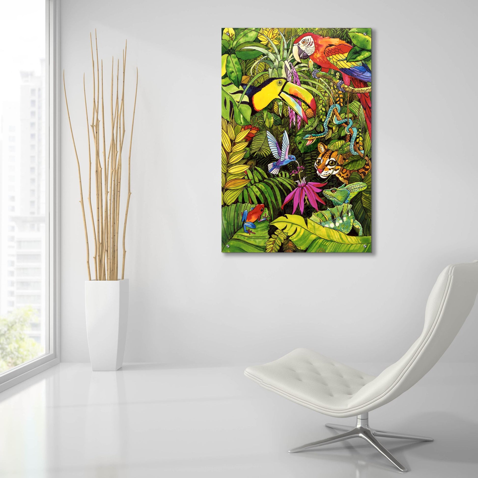 Epic Art 'Tropical Scenery' by Harro Maass, Acrylic Glass Wall Art,24x36