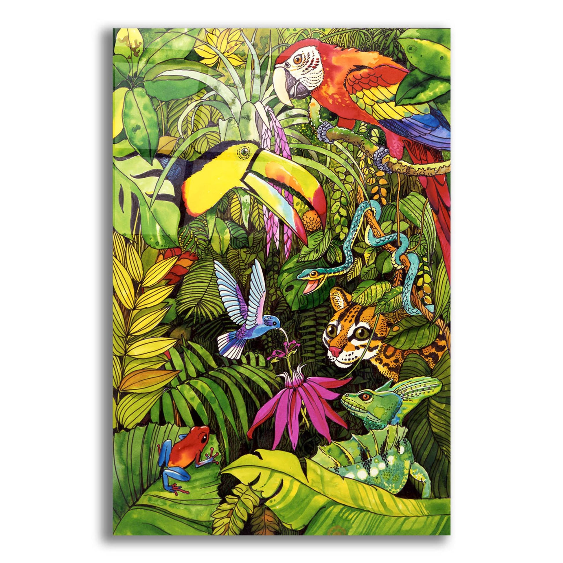 Epic Art 'Tropical Scenery' by Harro Maass, Acrylic Glass Wall Art