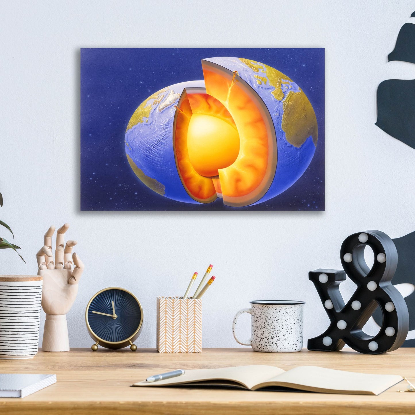 Epic Art 'The Earth' by Harro Maass, Acrylic Glass Wall Art,16x12