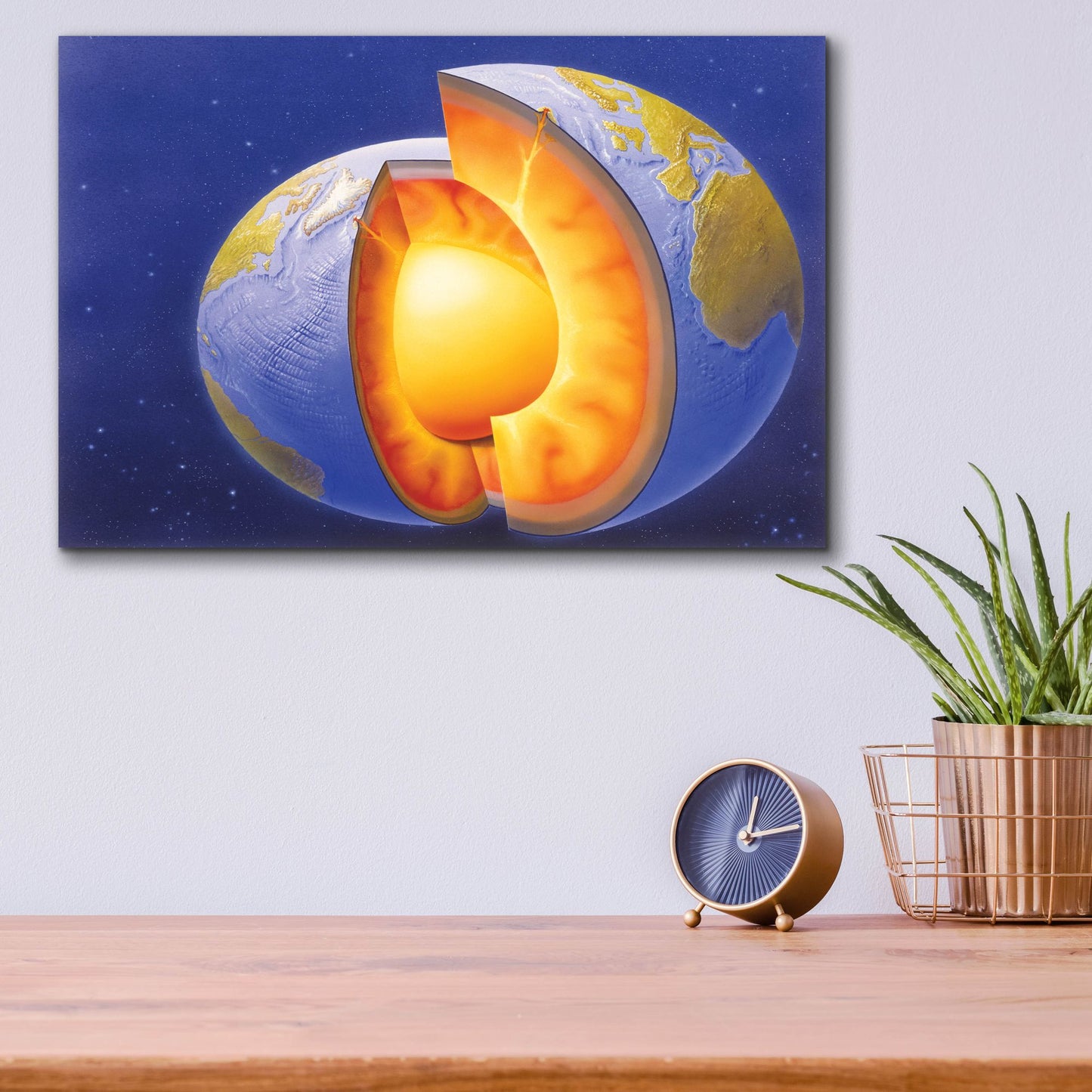 Epic Art 'The Earth' by Harro Maass, Acrylic Glass Wall Art,16x12