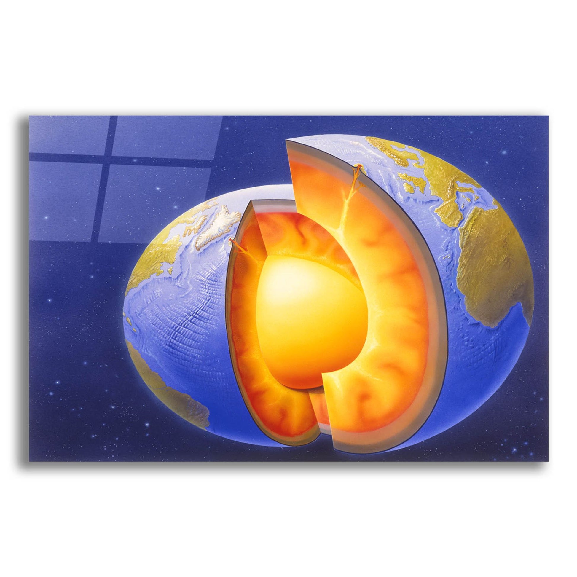 Epic Art 'The Earth' by Harro Maass, Acrylic Glass Wall Art,16x12