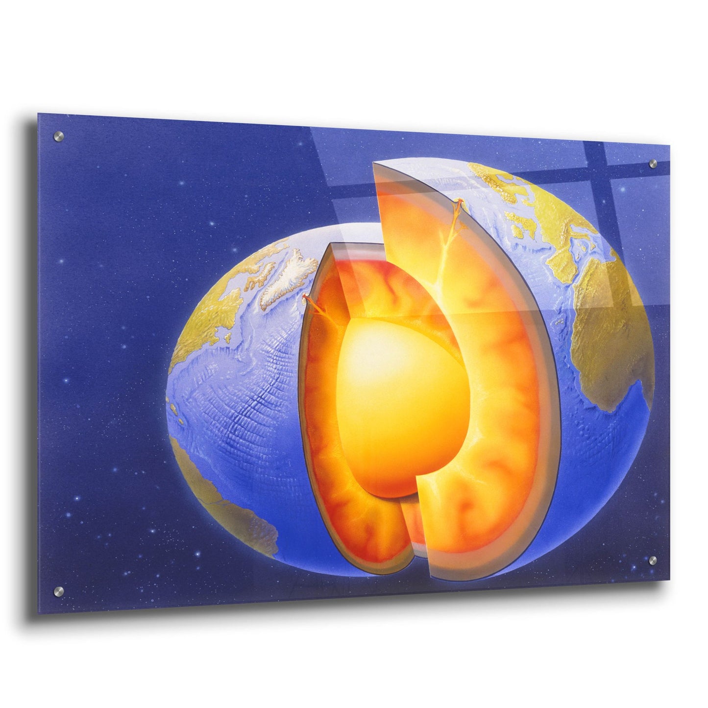 Epic Art 'The Earth' by Harro Maass, Acrylic Glass Wall Art,36x24