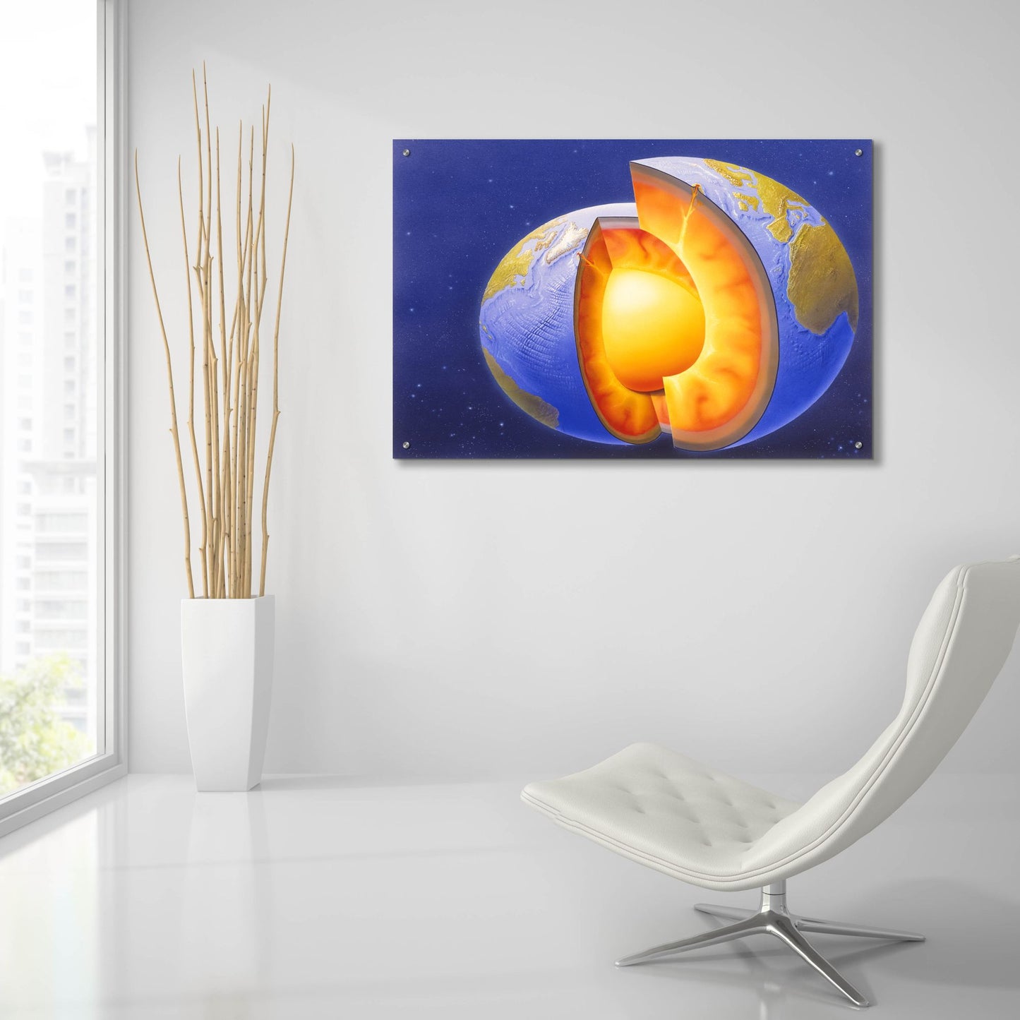 Epic Art 'The Earth' by Harro Maass, Acrylic Glass Wall Art,36x24