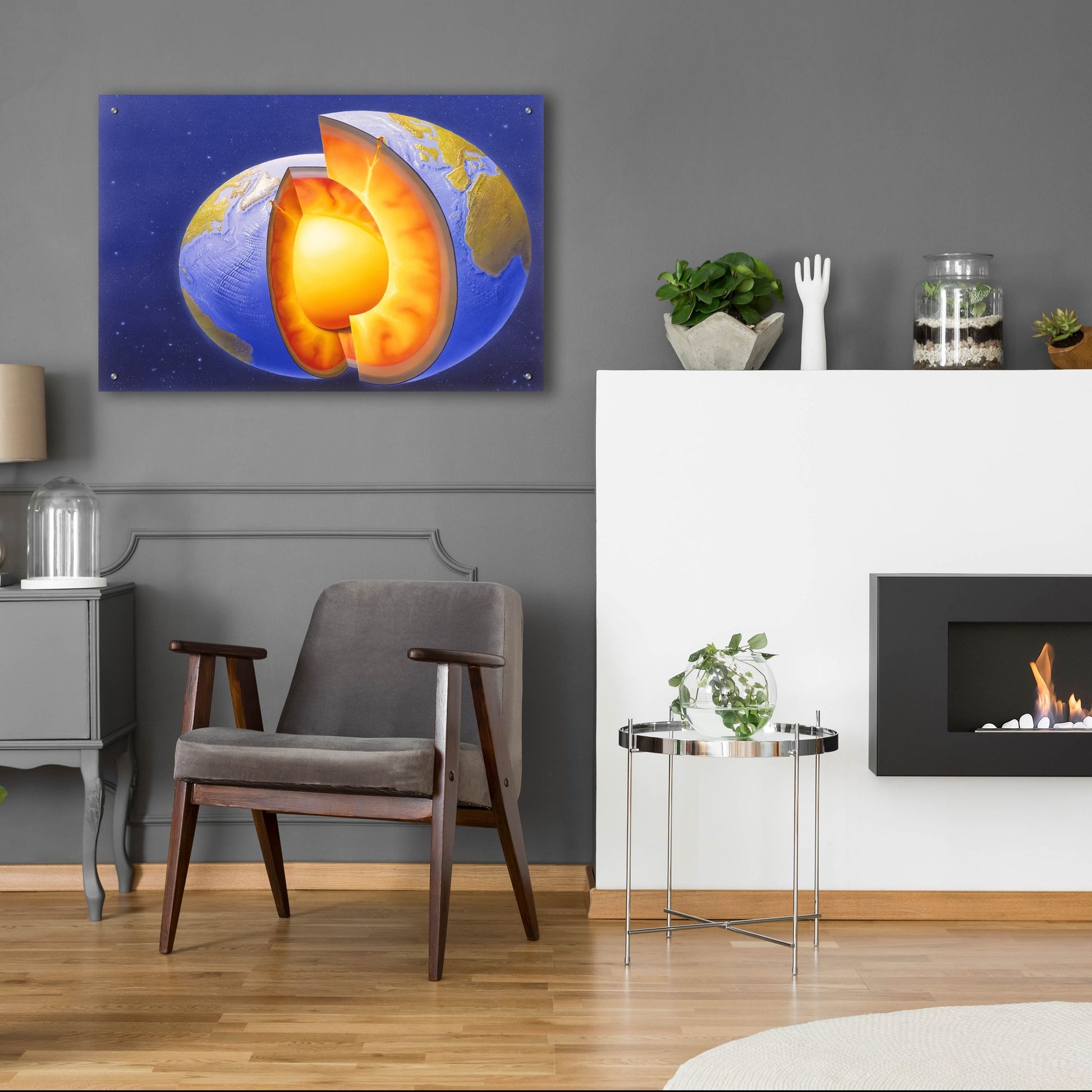 Epic Art 'The Earth' by Harro Maass, Acrylic Glass Wall Art,36x24