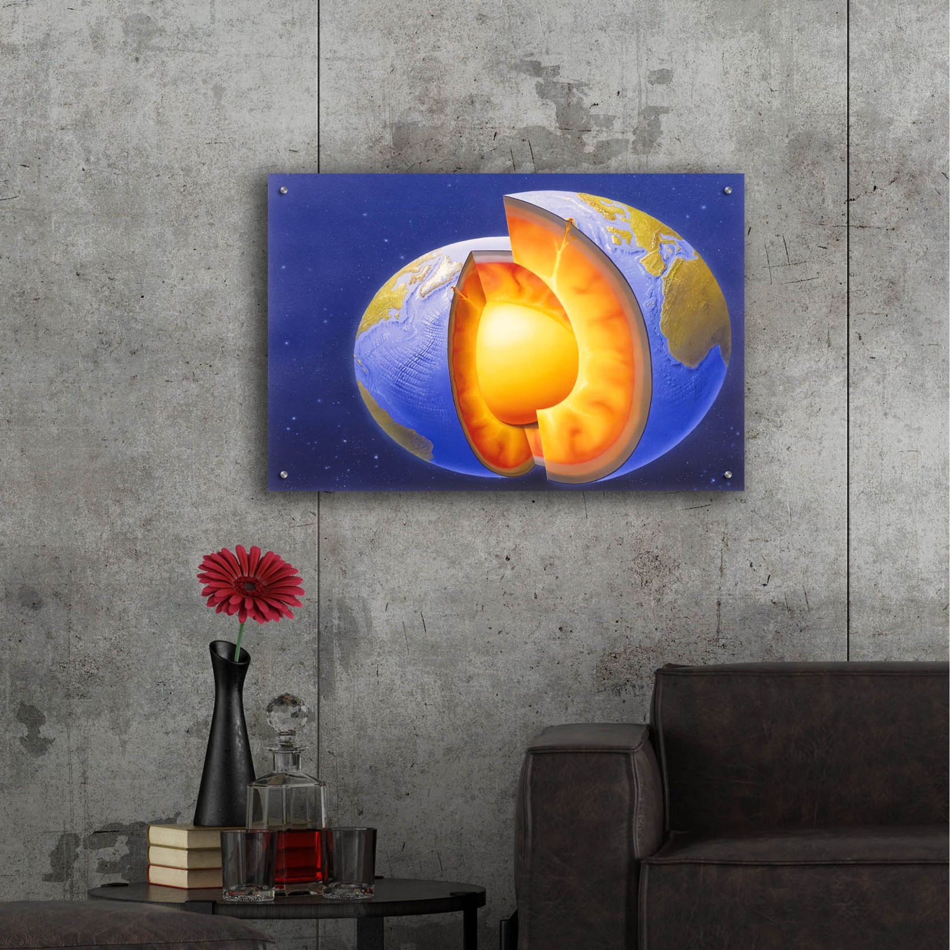 Epic Art 'The Earth' by Harro Maass, Acrylic Glass Wall Art,36x24