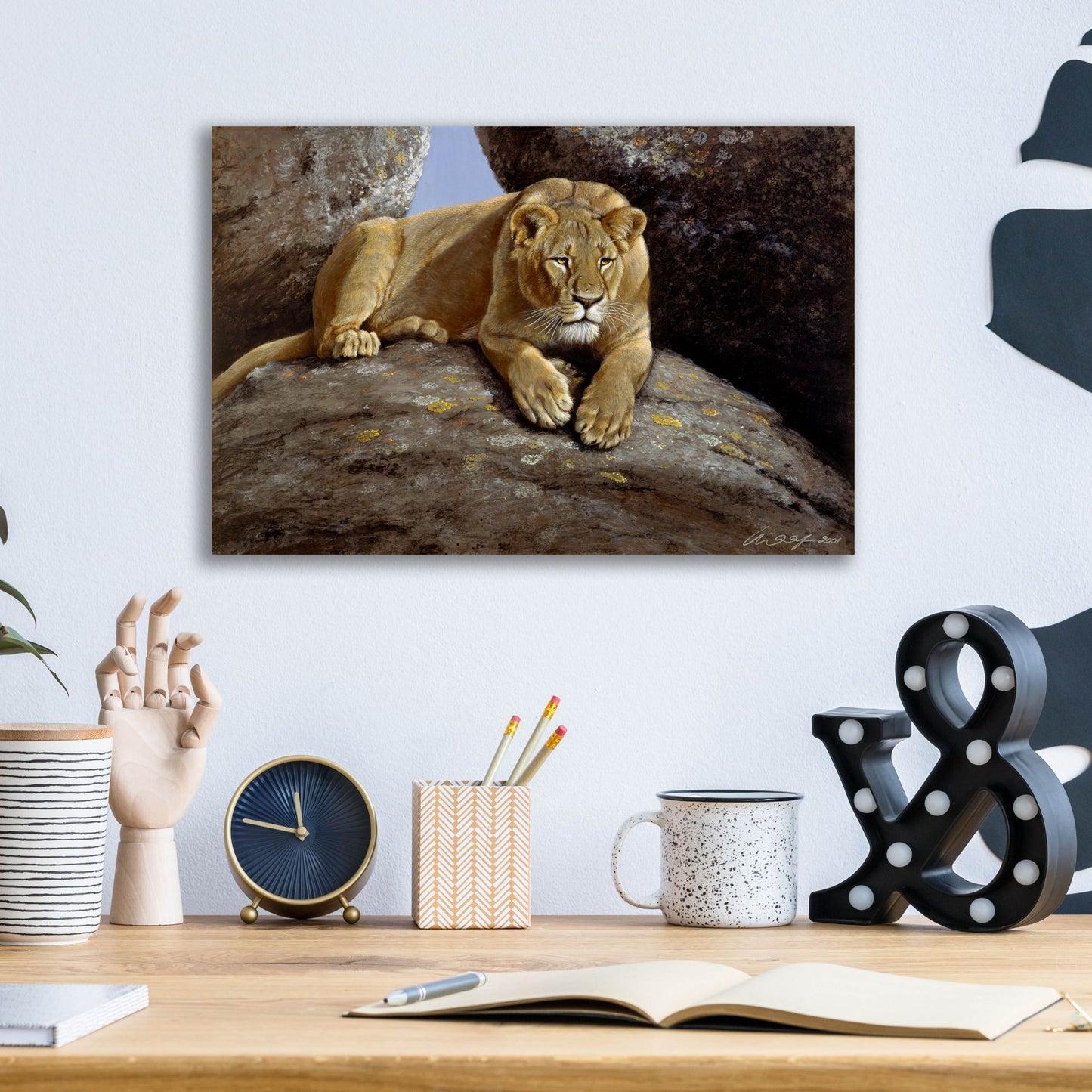 Epic Art 'Lioness' by Harro Maass, Acrylic Glass Wall Art,16x12