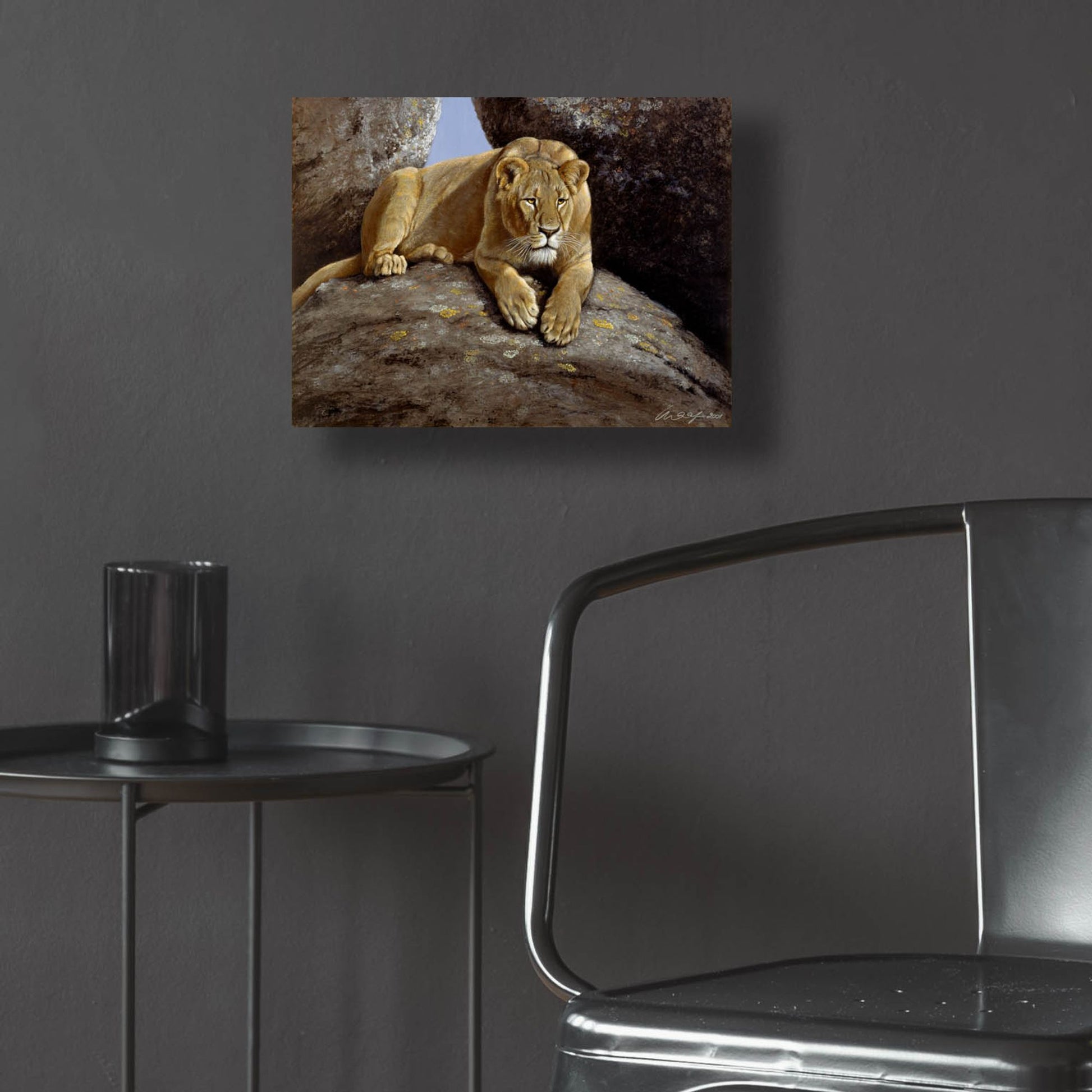 Epic Art 'Lioness' by Harro Maass, Acrylic Glass Wall Art,16x12