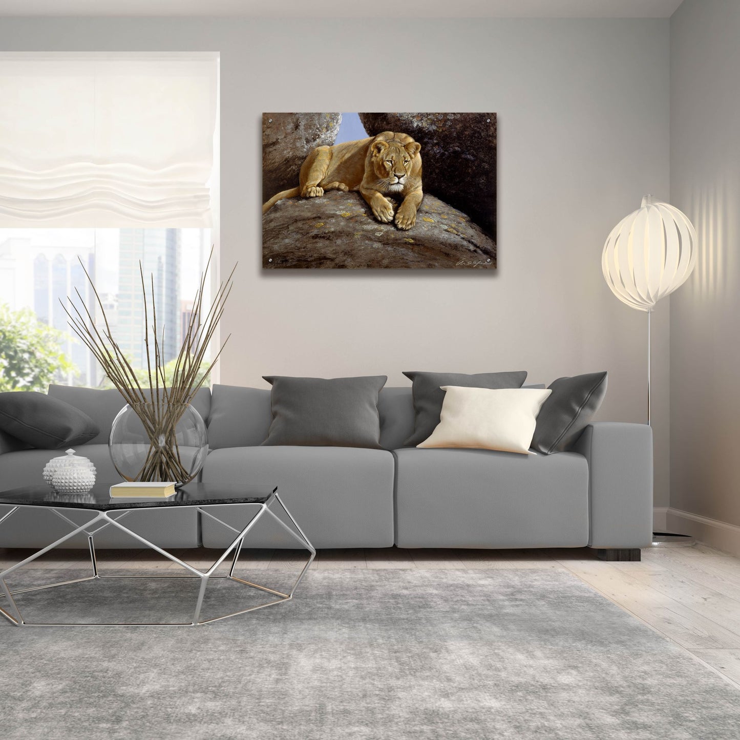 Epic Art 'Lioness' by Harro Maass, Acrylic Glass Wall Art,36x24