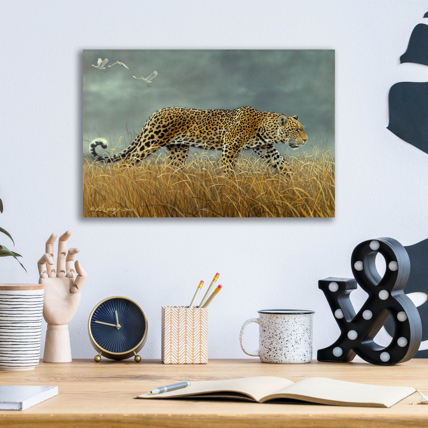 Epic Art 'Leopard 2' by Harro Maass, Acrylic Glass Wall Art,16x12