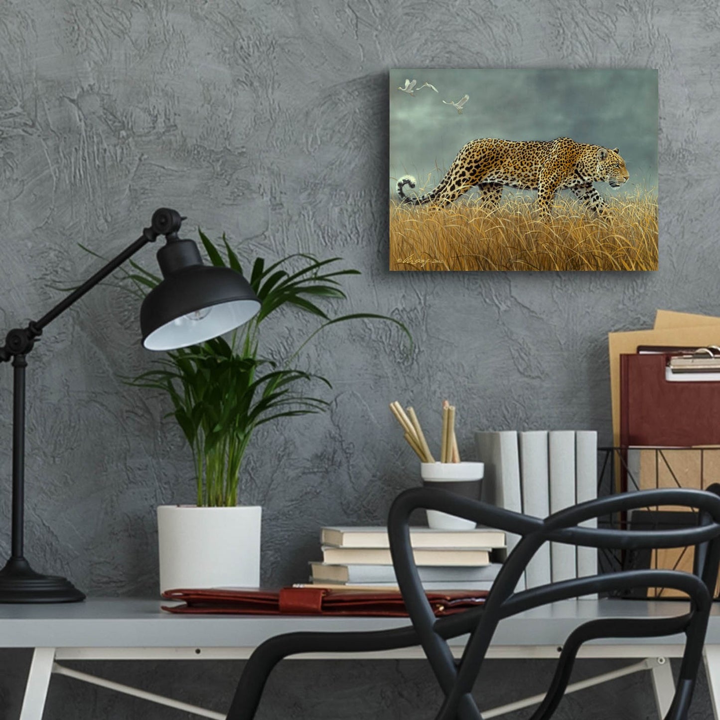 Epic Art 'Leopard 2' by Harro Maass, Acrylic Glass Wall Art,16x12
