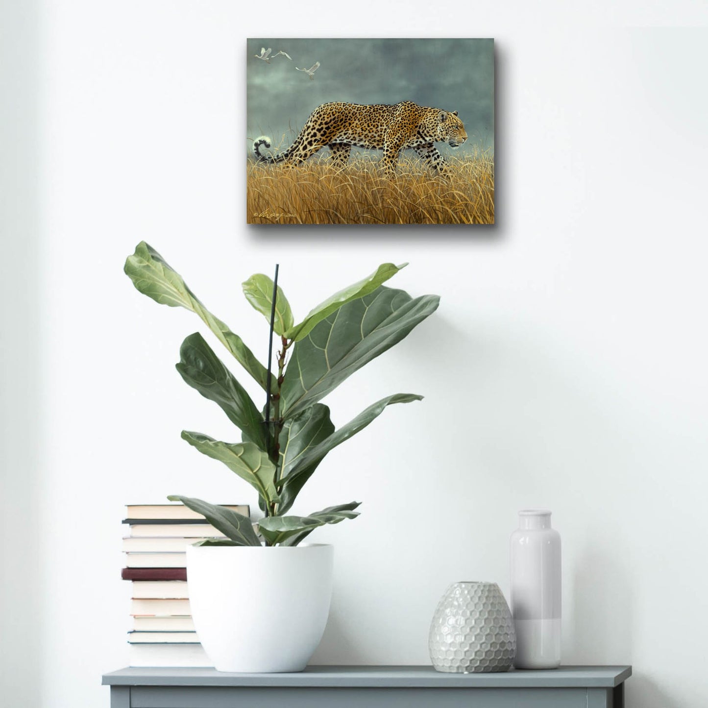 Epic Art 'Leopard 2' by Harro Maass, Acrylic Glass Wall Art,16x12