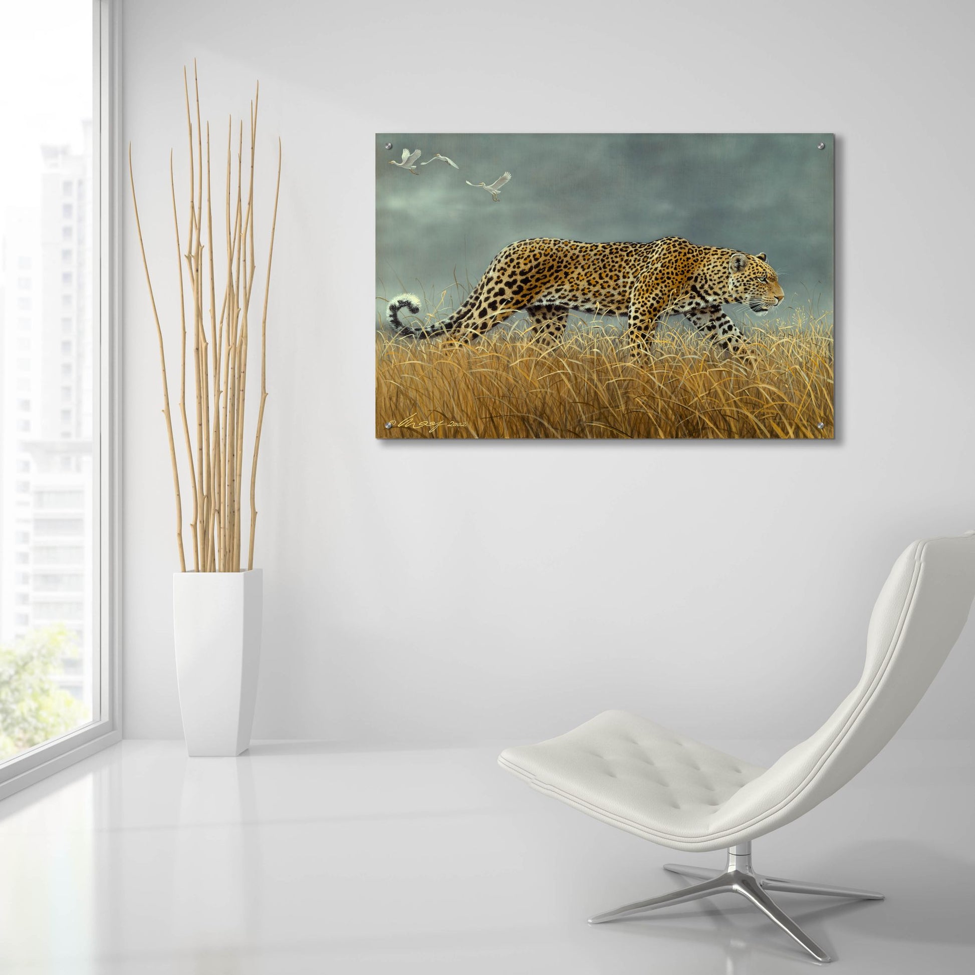 Epic Art 'Leopard 2' by Harro Maass, Acrylic Glass Wall Art,36x24