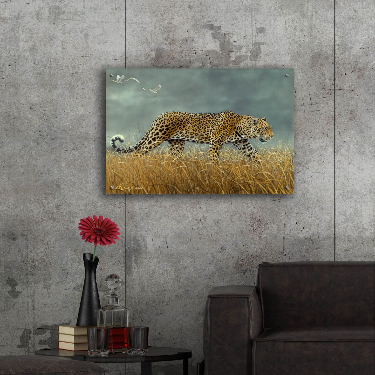Epic Art 'Leopard 2' by Harro Maass, Acrylic Glass Wall Art,36x24