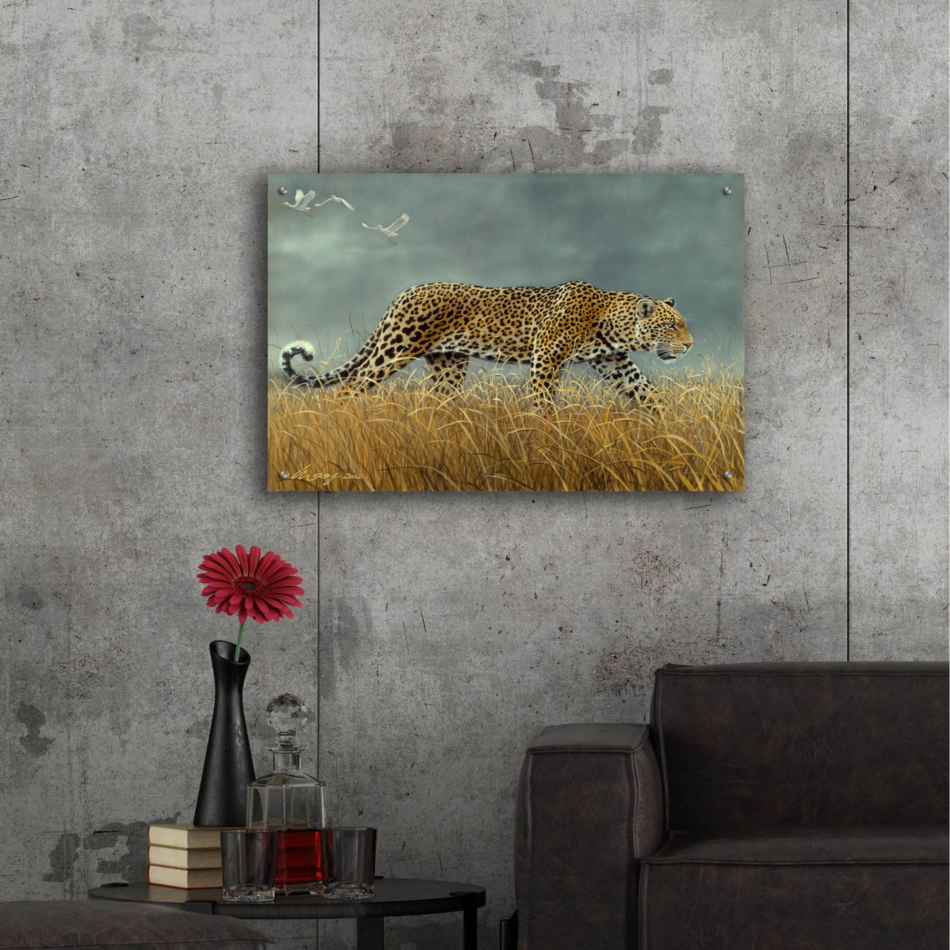 Epic Art 'Leopard 2' by Harro Maass, Acrylic Glass Wall Art,36x24