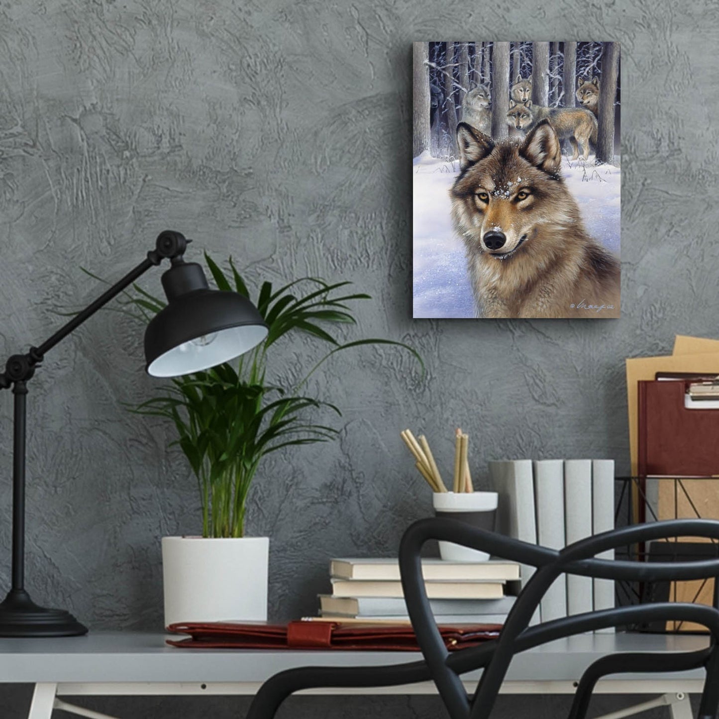 Epic Art 'Wolfpack' by Harro Maass, Acrylic Glass Wall Art,12x16