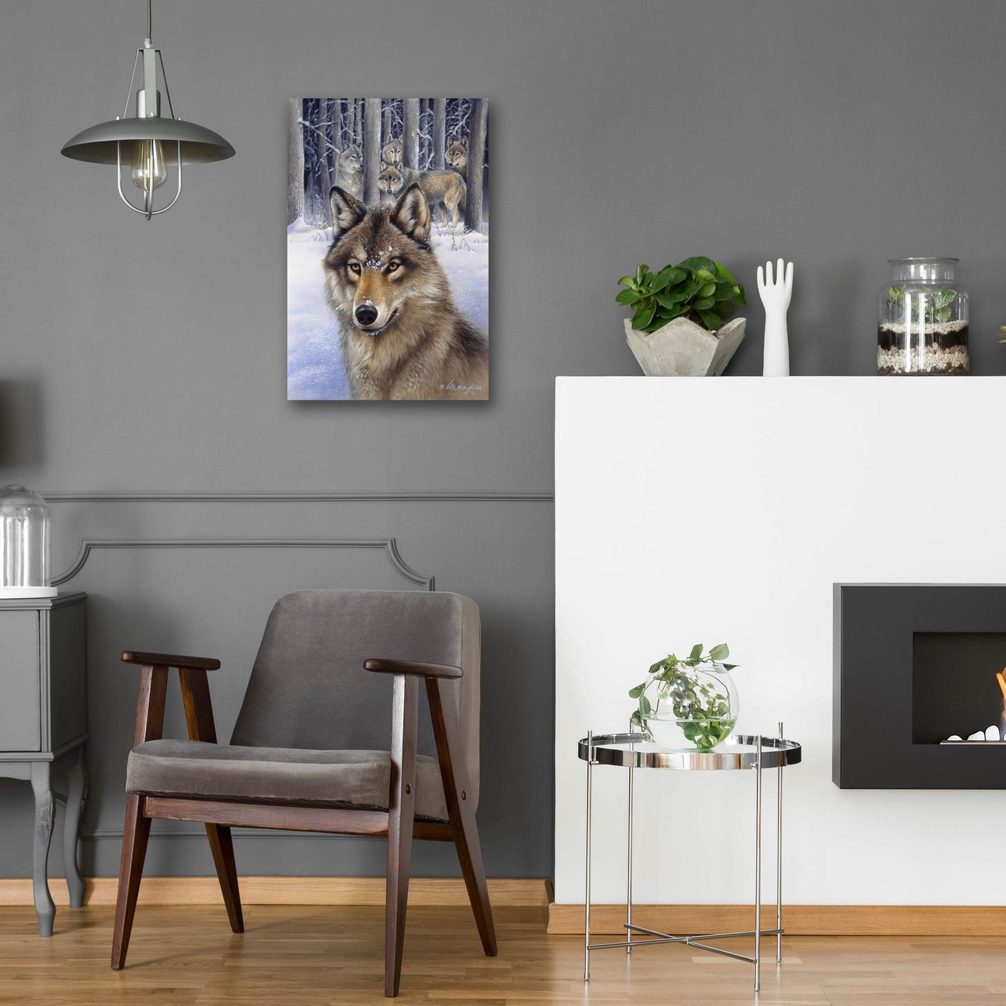 Epic Art 'Wolfpack' by Harro Maass, Acrylic Glass Wall Art,16x24