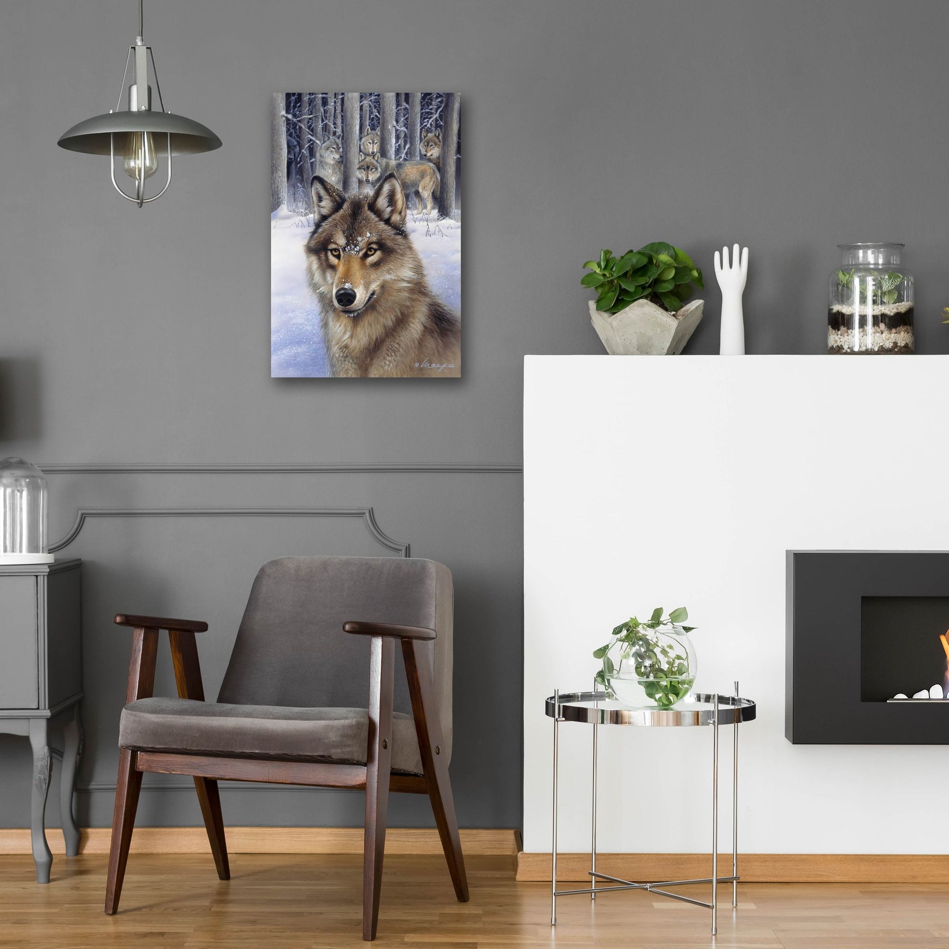 Epic Art 'Wolfpack' by Harro Maass, Acrylic Glass Wall Art,16x24