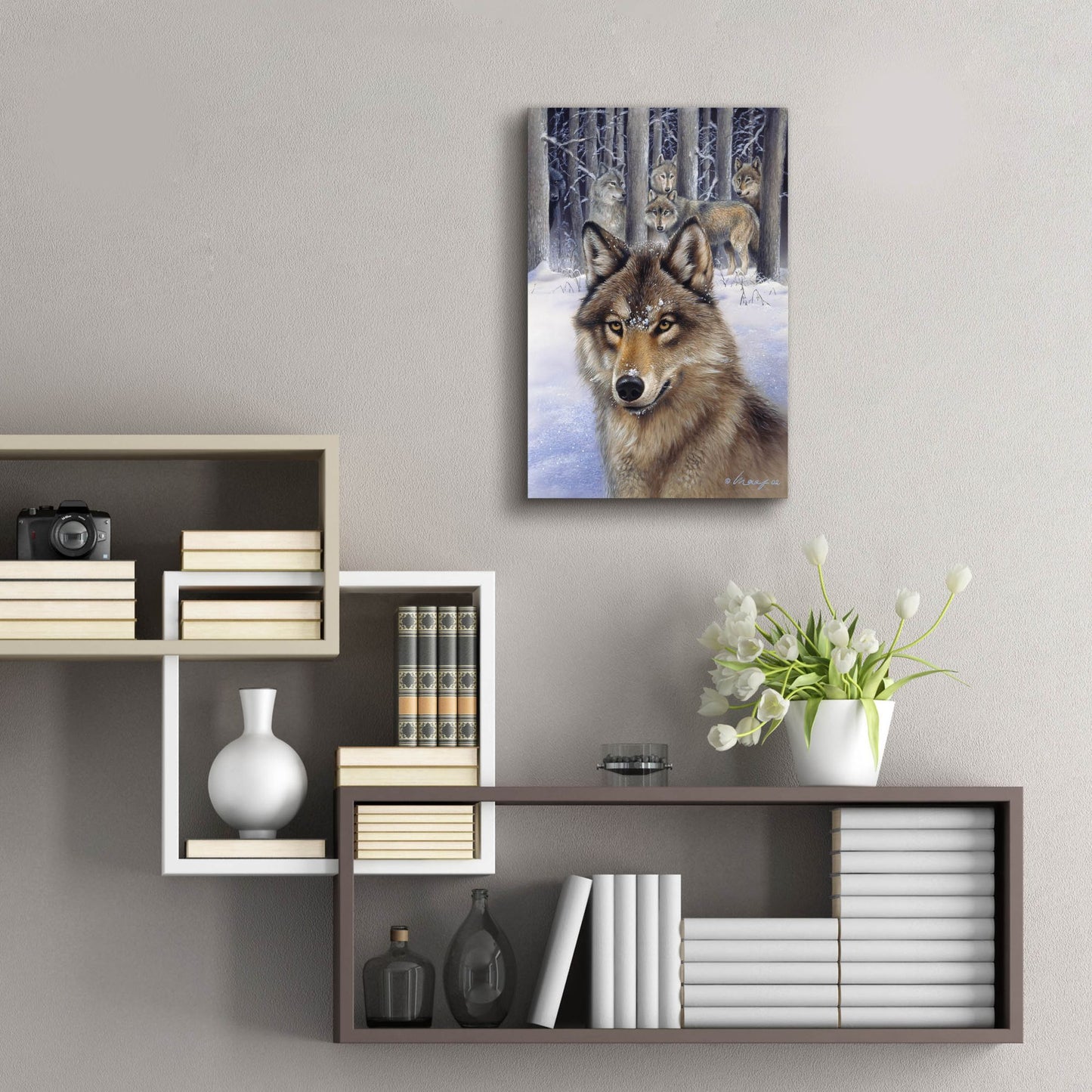 Epic Art 'Wolfpack' by Harro Maass, Acrylic Glass Wall Art,16x24