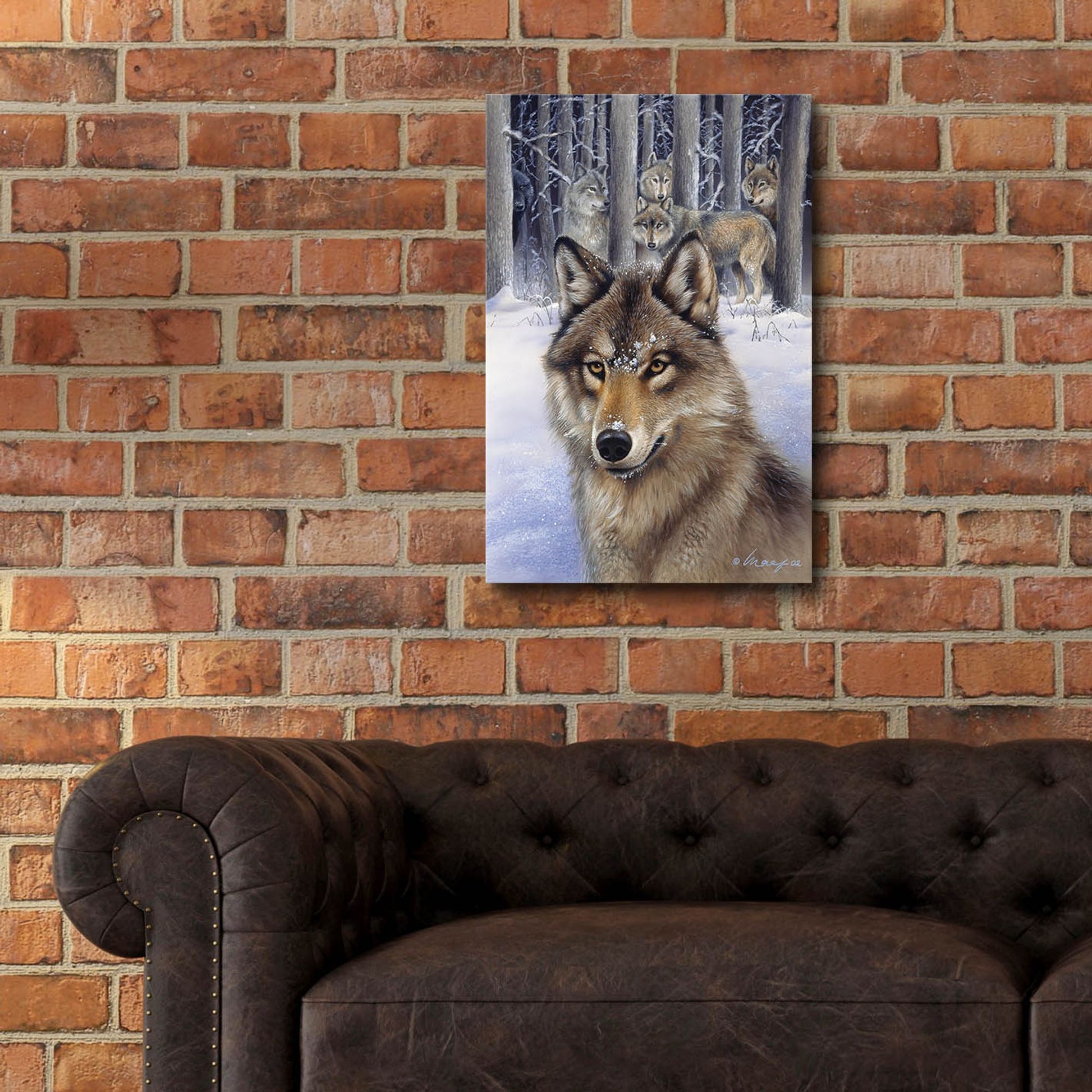 Epic Art 'Wolfpack' by Harro Maass, Acrylic Glass Wall Art,16x24