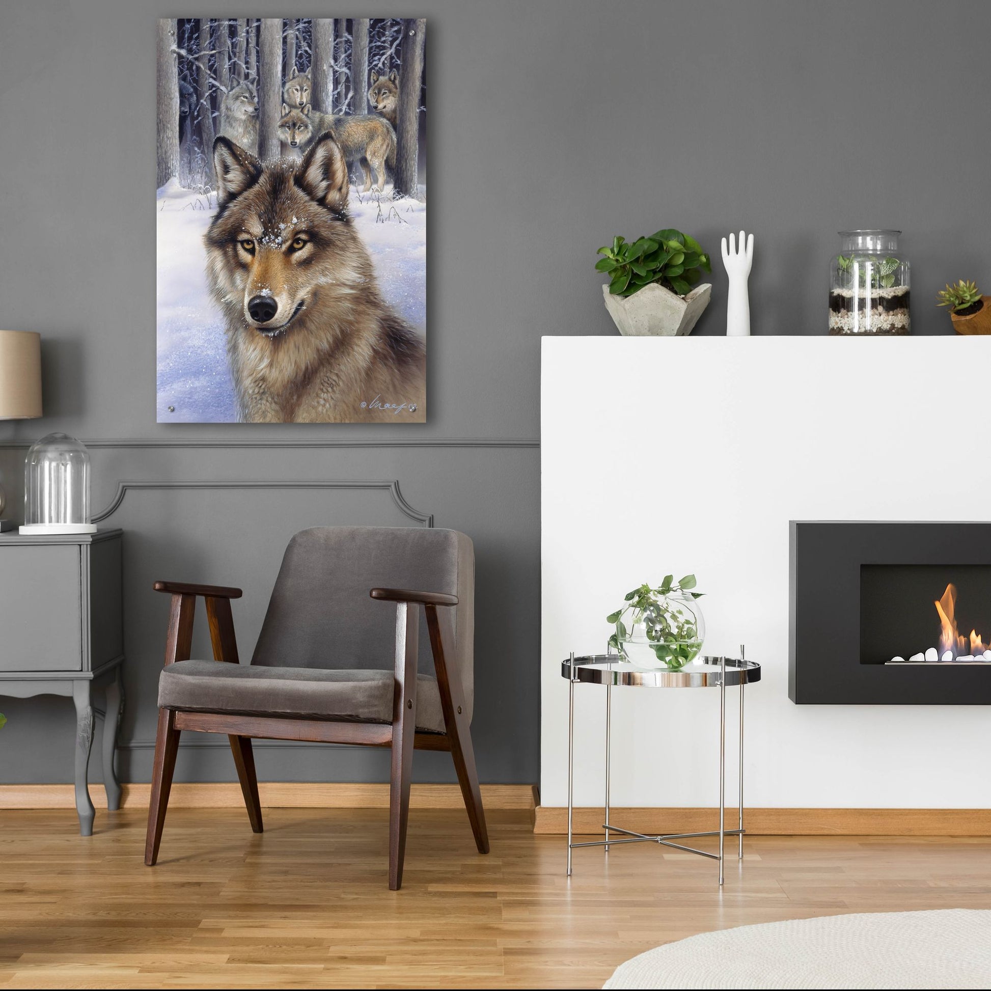 Epic Art 'Wolfpack' by Harro Maass, Acrylic Glass Wall Art,24x36