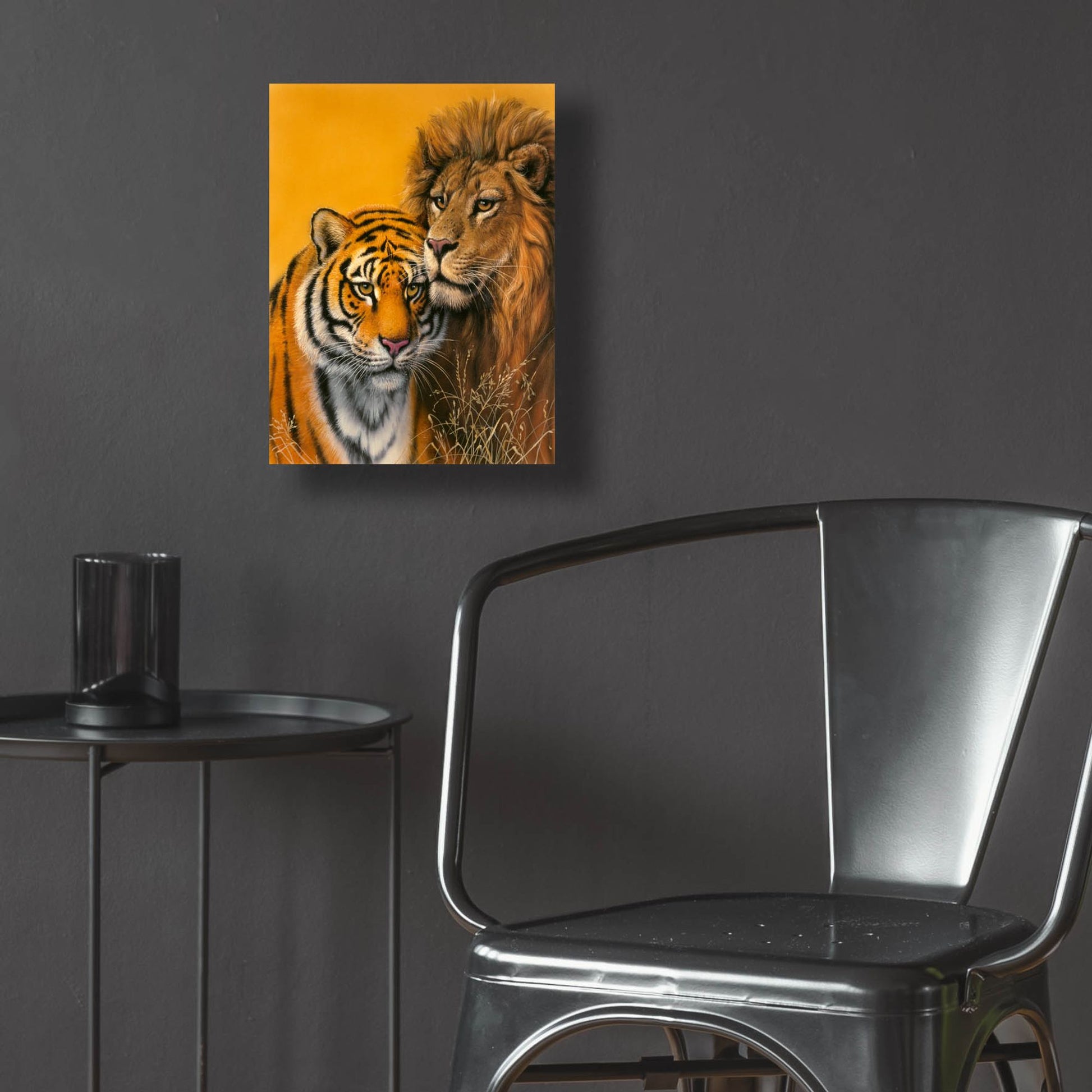 Epic Art 'Lion & Tiger' by Harro Maass, Acrylic Glass Wall Art,12x16