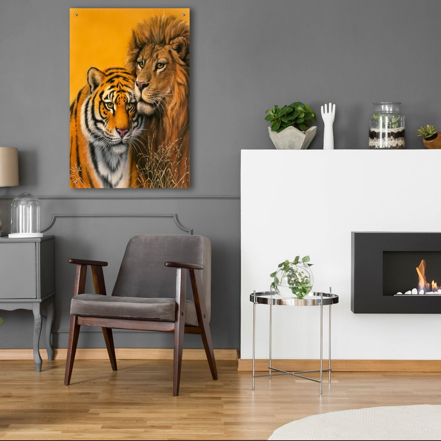 Epic Art 'Lion & Tiger' by Harro Maass, Acrylic Glass Wall Art,24x36