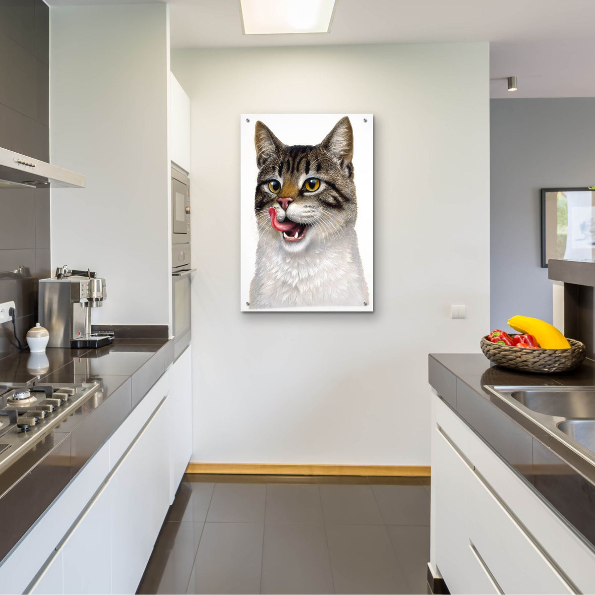 Epic Art 'Cat' by Harro Maass, Acrylic Glass Wall Art,24x36