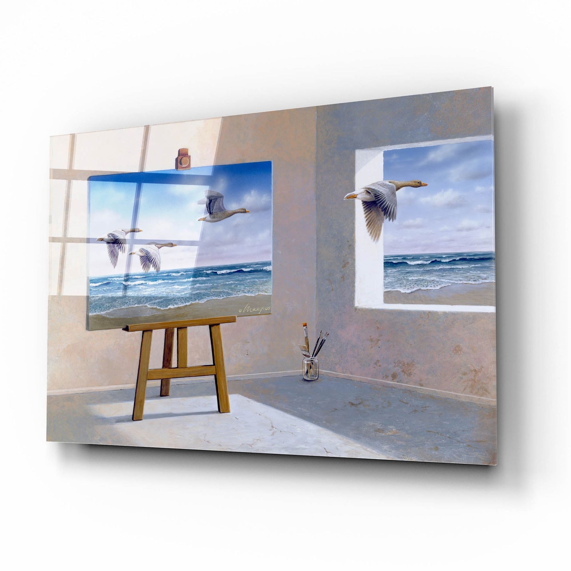 Epic Art 'Goose' by Harro Maass, Acrylic Glass Wall Art,16x12